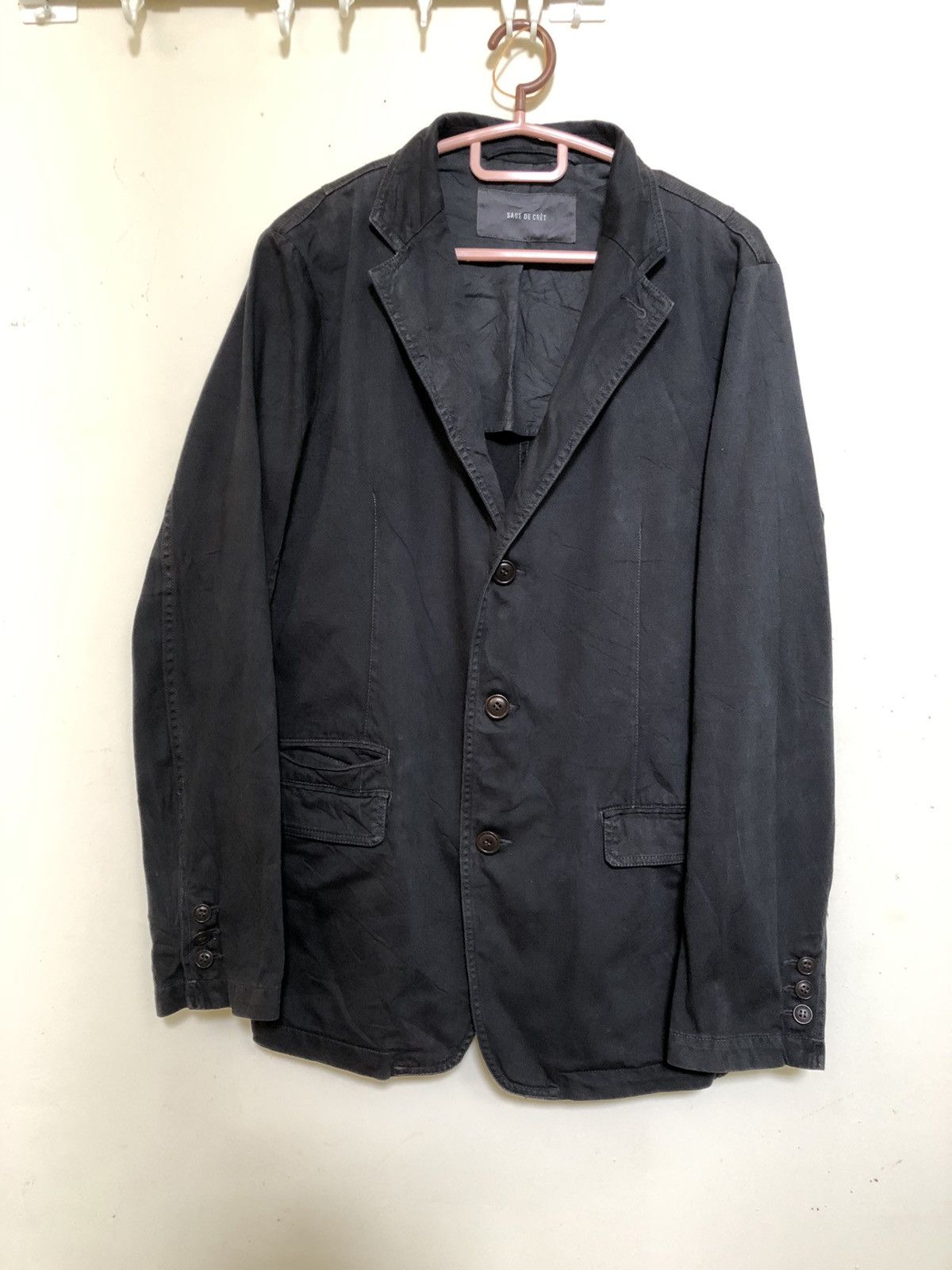 sage de cret ジャケット　墨黒 Sage De Cret - Men Coat Black