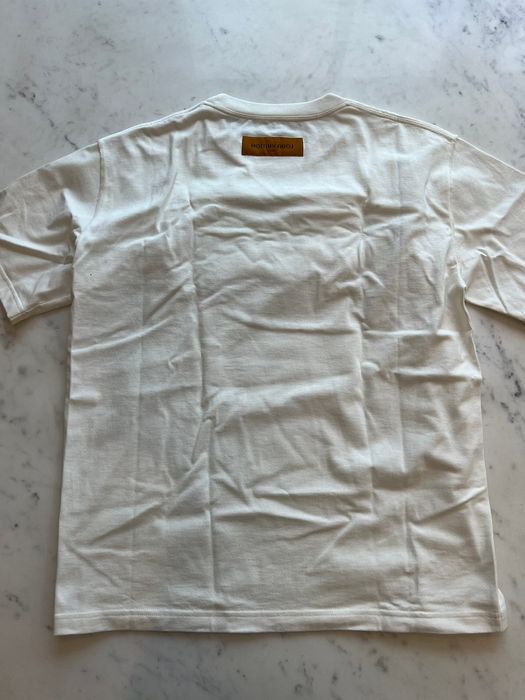 3D LV Graffiti Embroidered T-Shirt - Luxury White