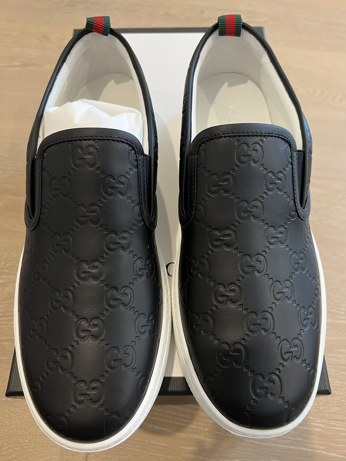 Gucci Gucci Signature Leather Slip-On Sneaker Size US 7.5 / EU 40-41 - 2 Thumbnail