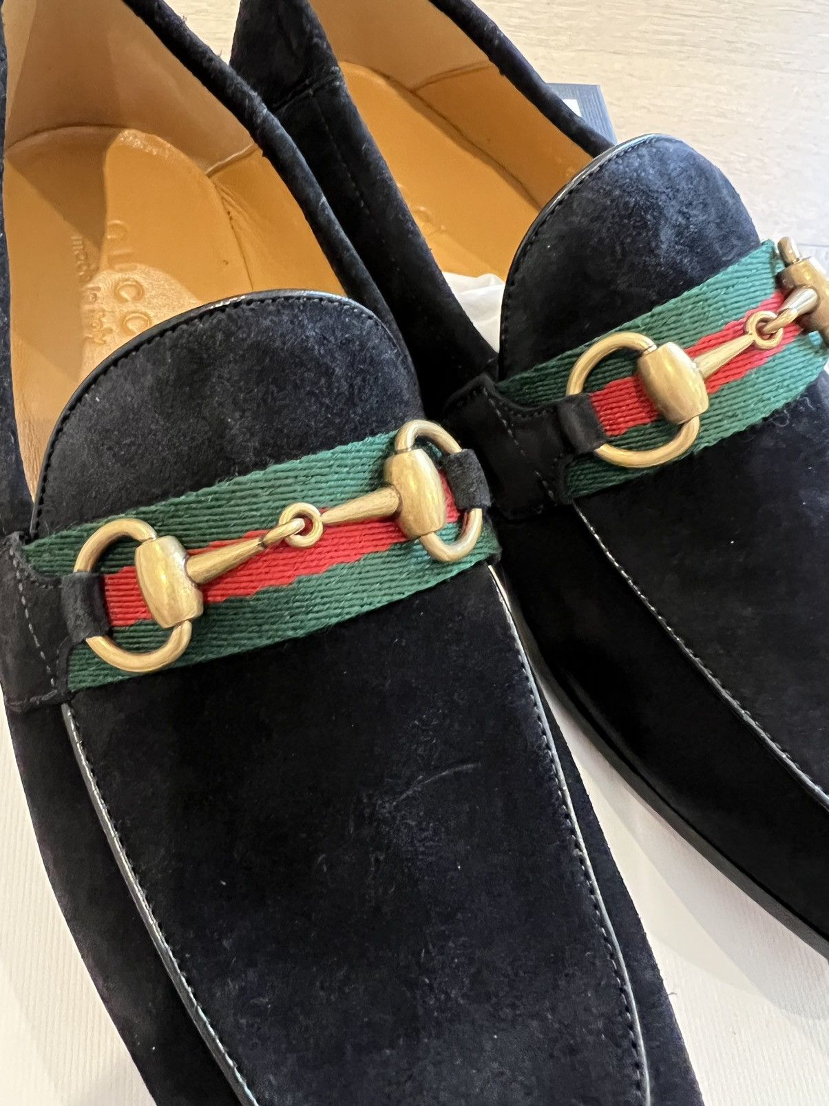 Gucci Gucci Suede Horsebit Loafer with Web Shoes Size US 7.5 / EU 40-41 - 5 Thumbnail