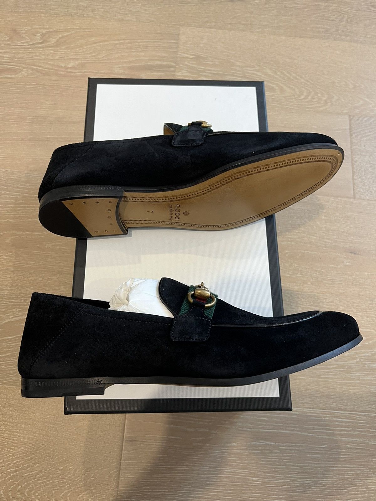 Gucci Gucci Suede Horsebit Loafer with Web Shoes Size US 7.5 / EU 40-41 - 4 Thumbnail