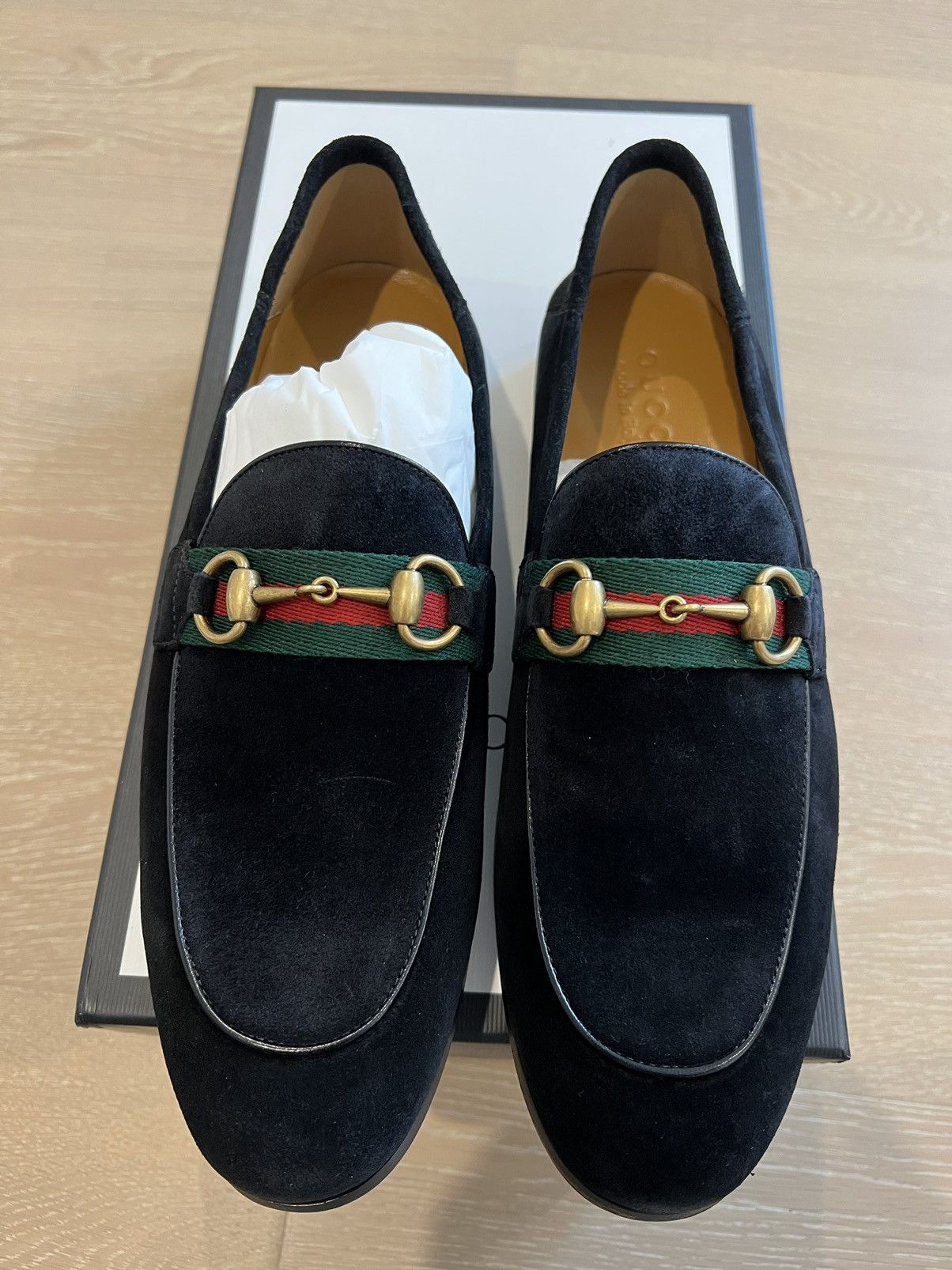 Gucci Gucci Suede Horsebit Loafer with Web Shoes Size US 7.5 / EU 40-41 - 3 Thumbnail