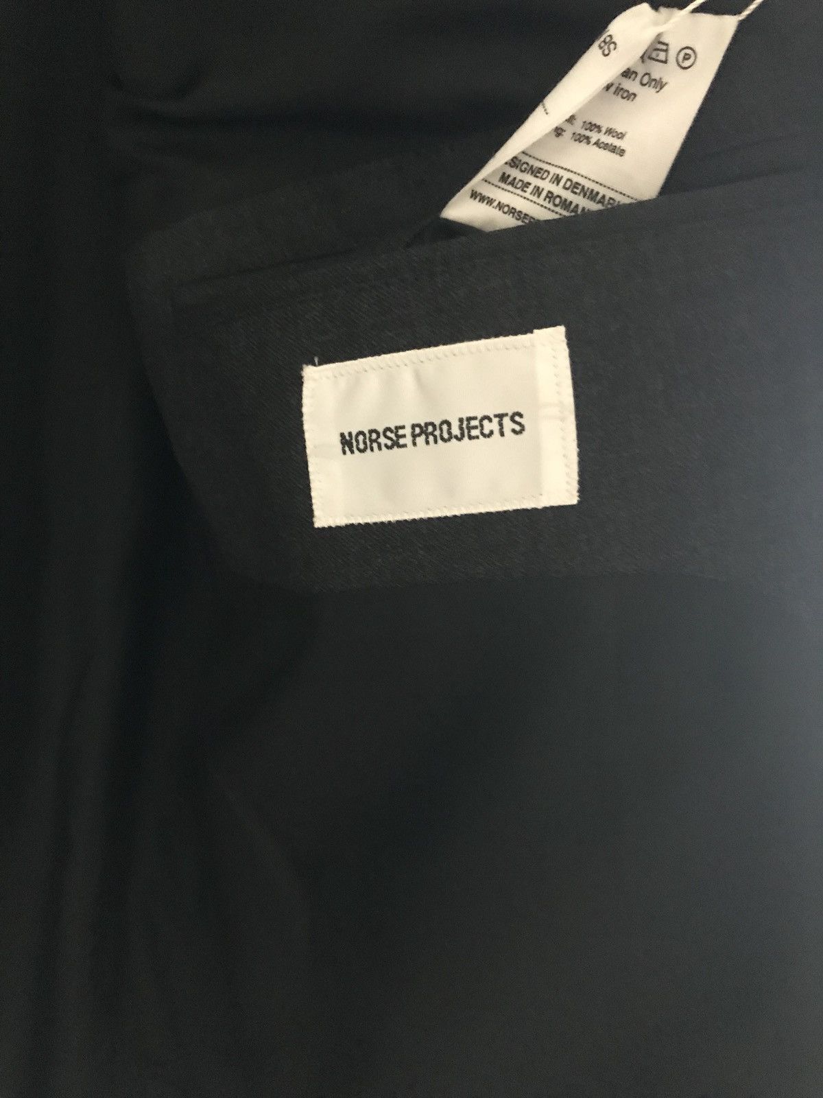 Norse Projects Thomas Charcoal Gray Wool Suit Cropped Notch Cropped Pants Size 40R - 3 Thumbnail
