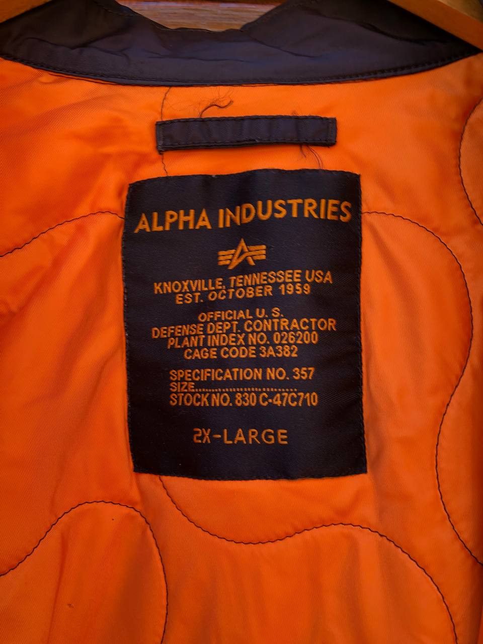 Alpha Industries × Vintage VINTAGE ALPHA INDUSTRIES BOMBER JACKET Size US XXL / EU 58 / 5 - 8 Thumbnail