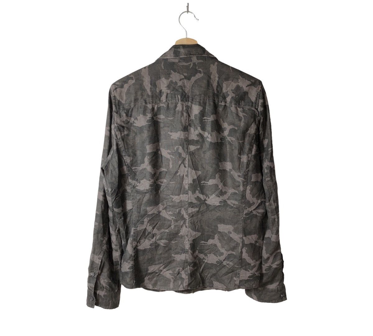 NANO universe × junhashimoto Rare! Junhashimoto x Nano Universe Camo Linen Shirt Size US M / EU 48-50 / 2 - 2 Thumbnail