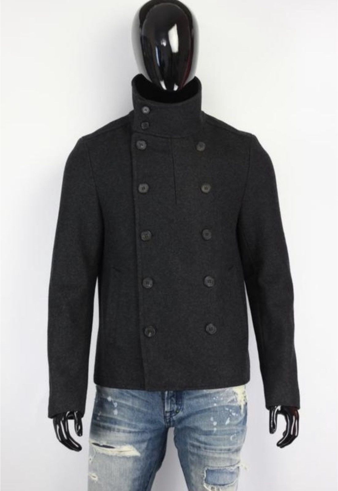 Allsaints × Streetwear Allsaints Wool Double-Breasted Coat | Grailed