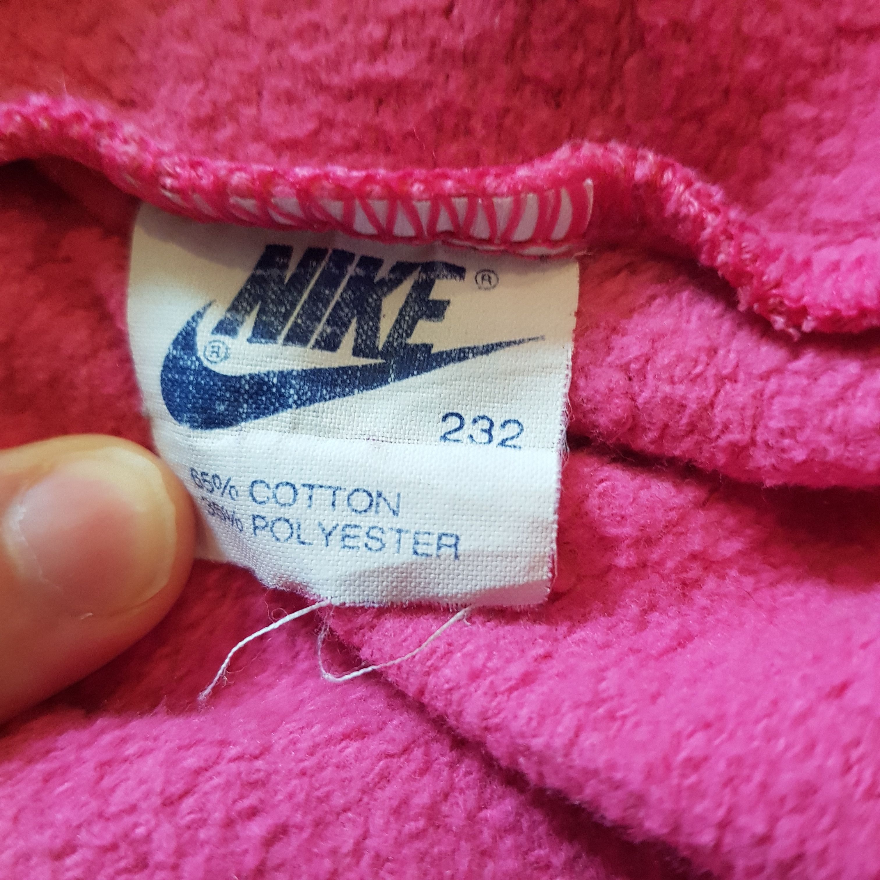 Nike × Vintage Vintage Nike 80s Rare Pink Crewneck Sweatshirt Size US L / EU 52-54 / 3 - 4 Thumbnail