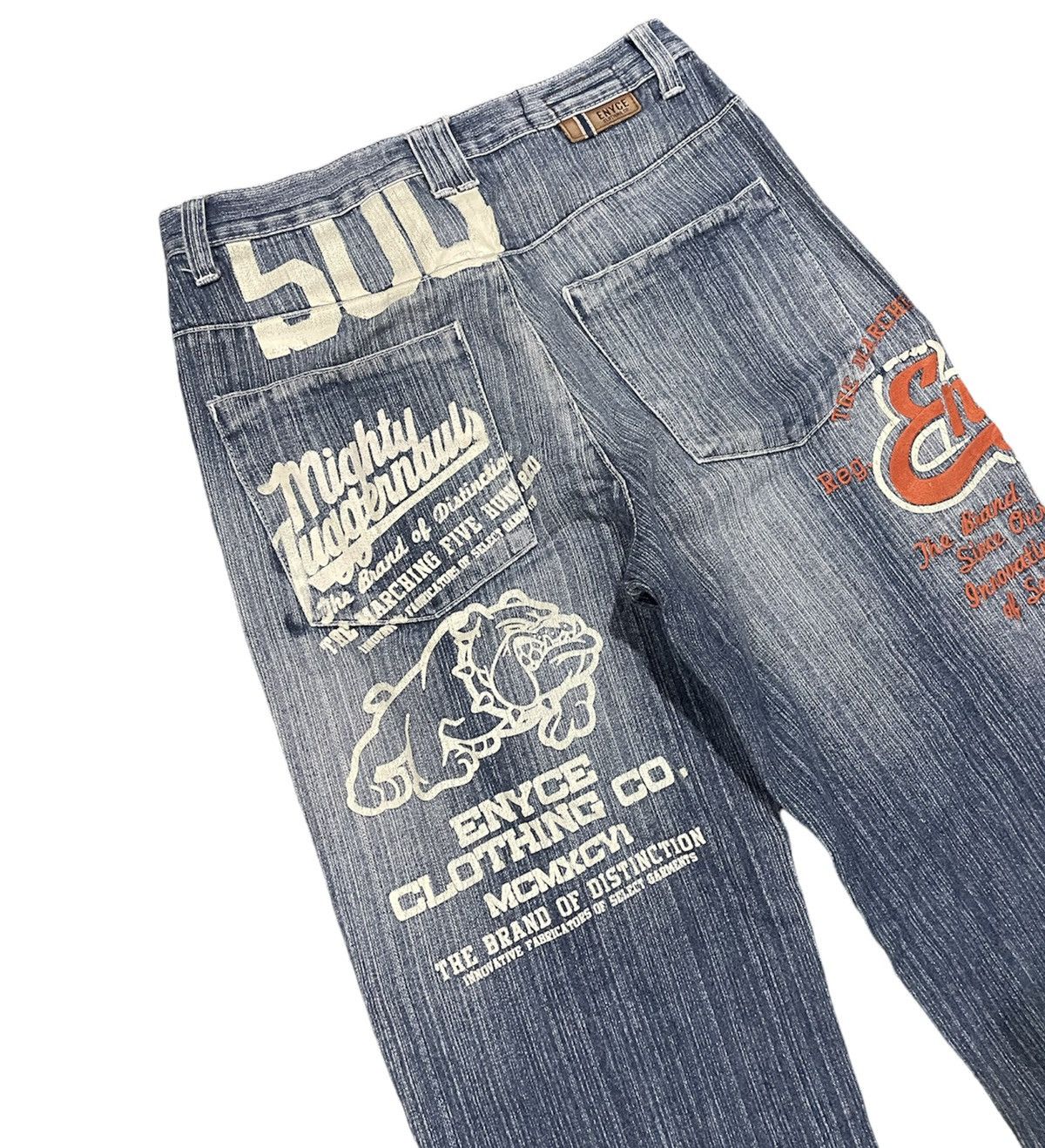 Enyce Vintage 90s Enyce Marching 500 Hip Hop Denim Jeans Size US 32 / EU 48 - 3 Thumbnail