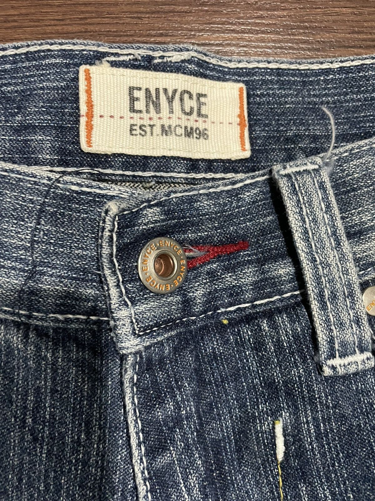 Enyce Vintage 90s Enyce Marching 500 Hip Hop Denim Jeans Size US 32 / EU 48 - 11 Thumbnail