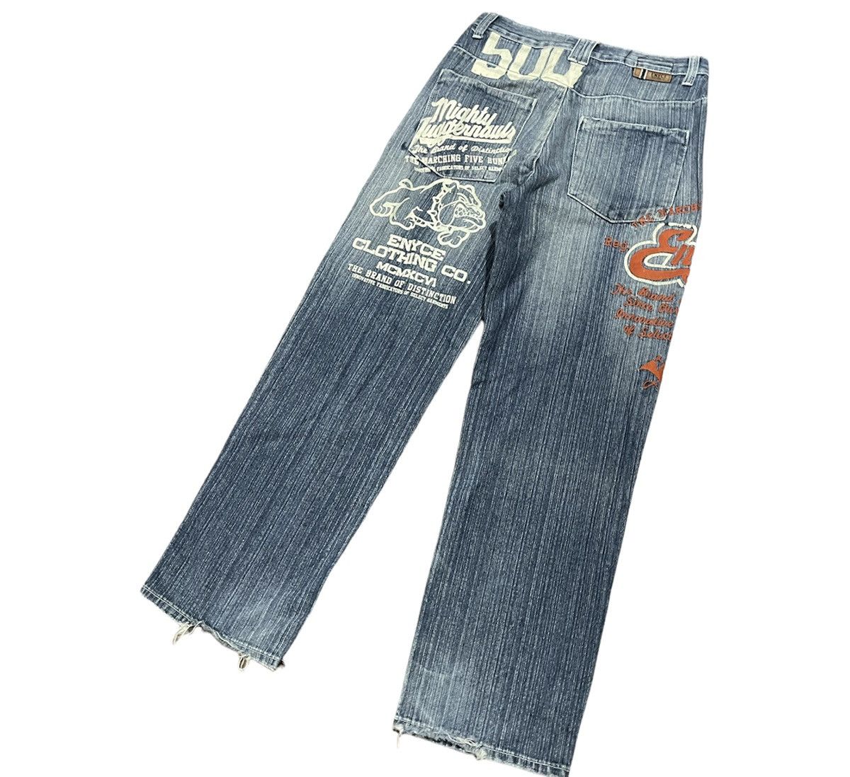 Enyce Vintage 90s Enyce Marching 500 Hip Hop Denim Jeans Size US 32 / EU 48 - 7 Thumbnail