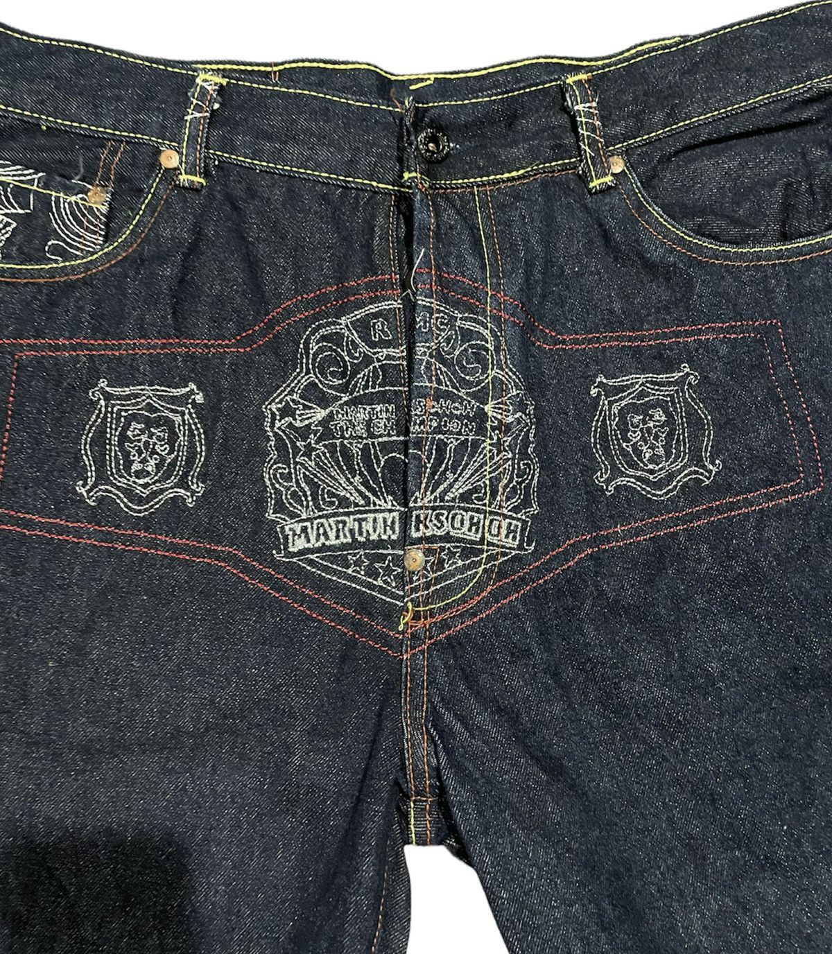 Japanese Brand RMC Martin Ksohoh Japanese Pattern Embroidery Pocket Shorts Size US 36 / EU 52 - 4 Thumbnail