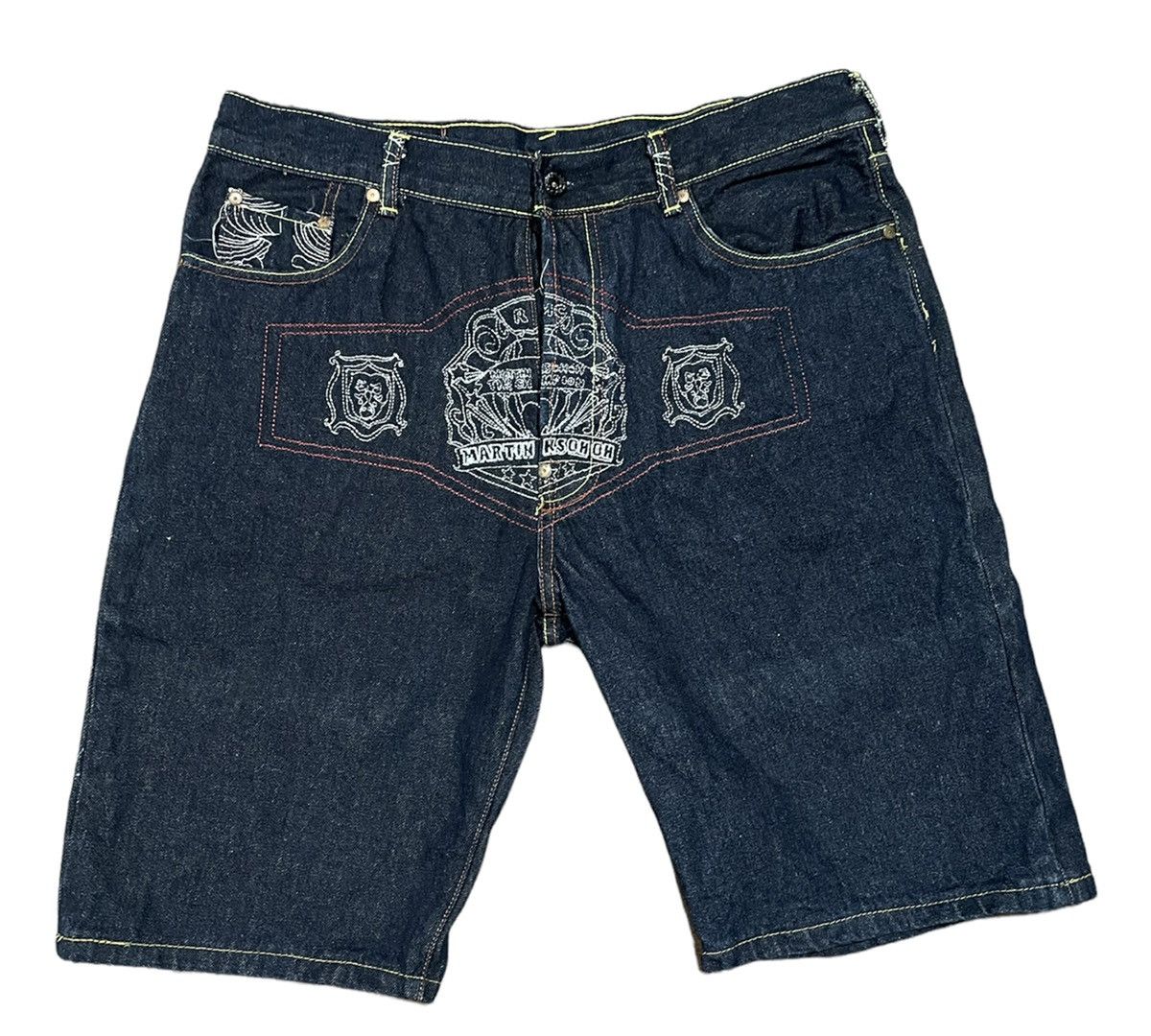 Japanese Brand RMC Martin Ksohoh Japanese Pattern Embroidery Pocket Shorts Size US 36 / EU 52 - 1 Thumbnail