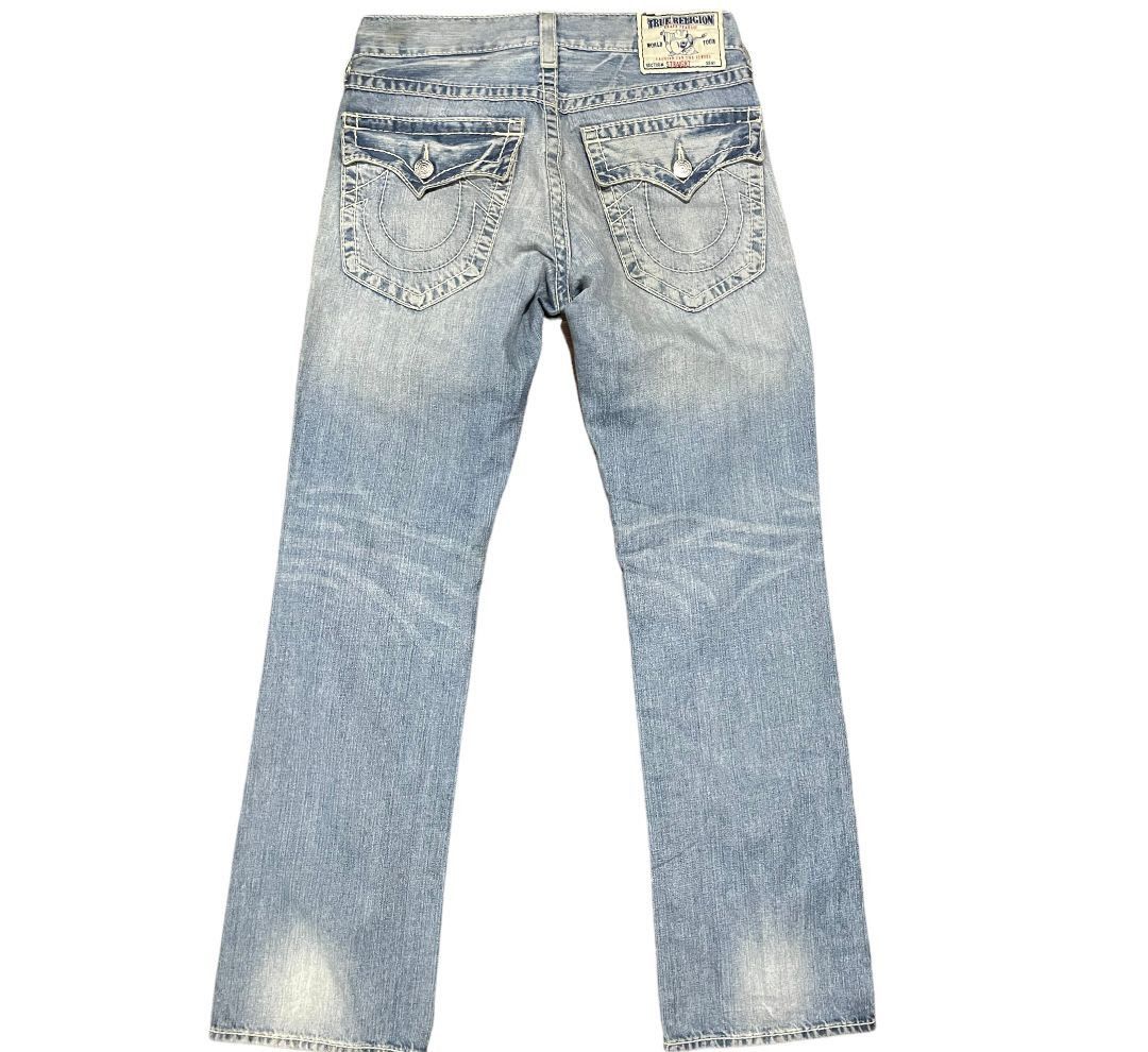 True Religion True Religion Stonewash Relaxed World Tour Straigt Jeans Size US 33 - 2 Thumbnail