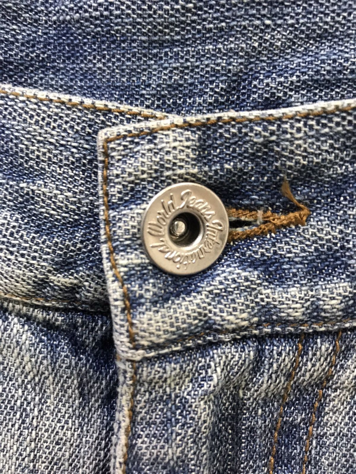 Designer × Japanese Brand Gumu International Japan Distressd Hybrid Paint Fades Denim Size US 32 / EU 48 - 7 Thumbnail