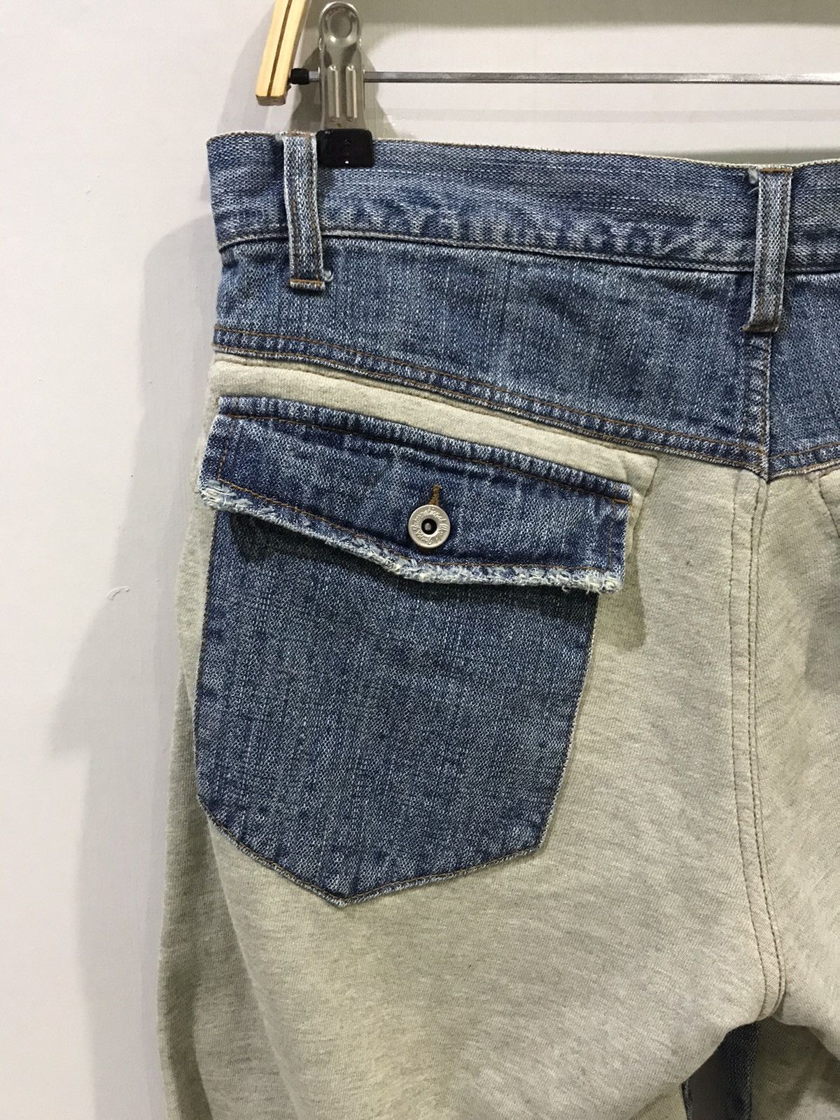 Designer × Japanese Brand Gumu International Japan Distressd Hybrid Paint Fades Denim Size US 32 / EU 48 - 11 Thumbnail