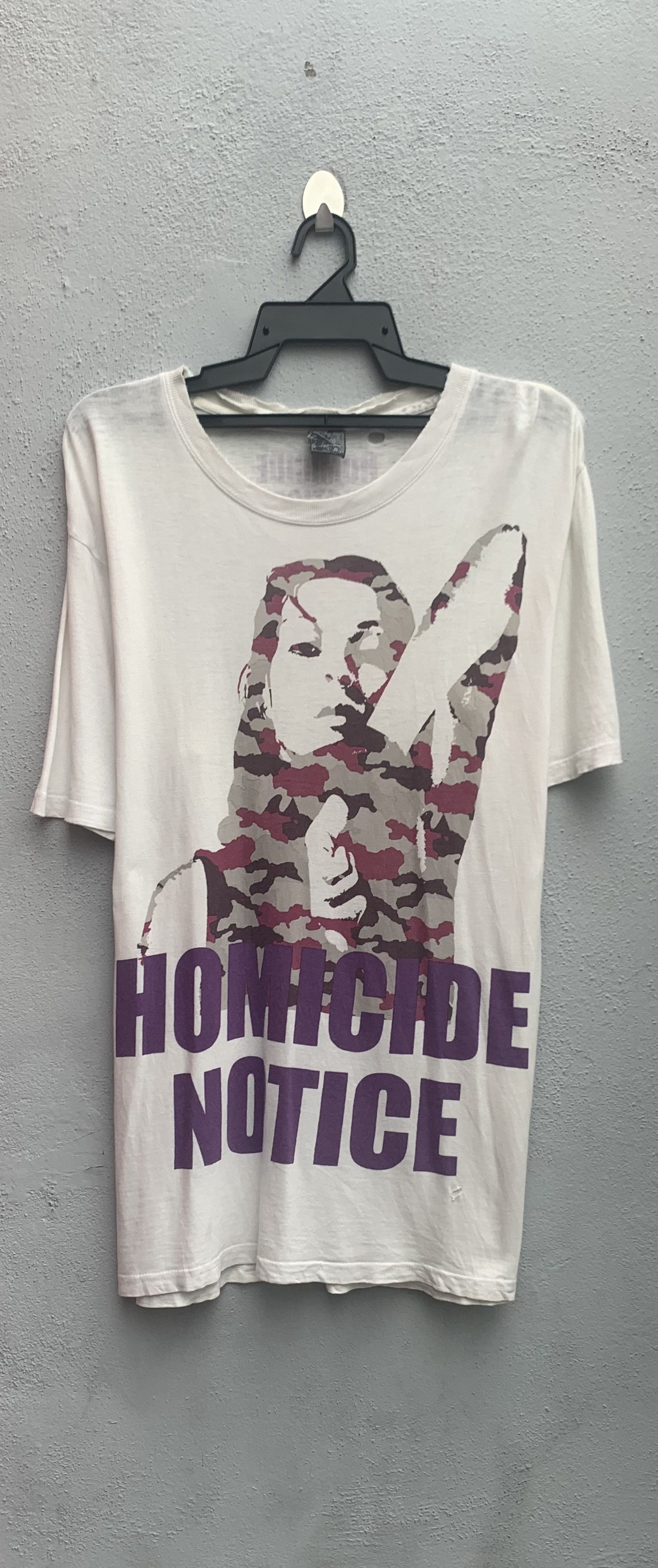 Japanese Brand Vintage Homicide Notice Tee Size US L / EU 52-54 / 3 - 1 Thumbnail