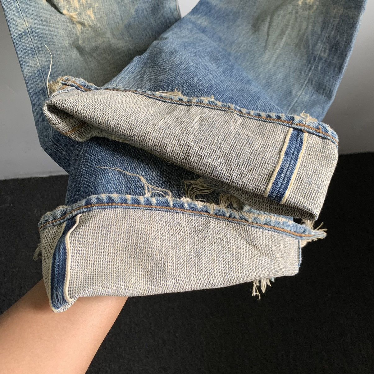 Kapital Bow and Arrow Selvedge Distressed Jeans Denim Size US 31 - 8 Thumbnail