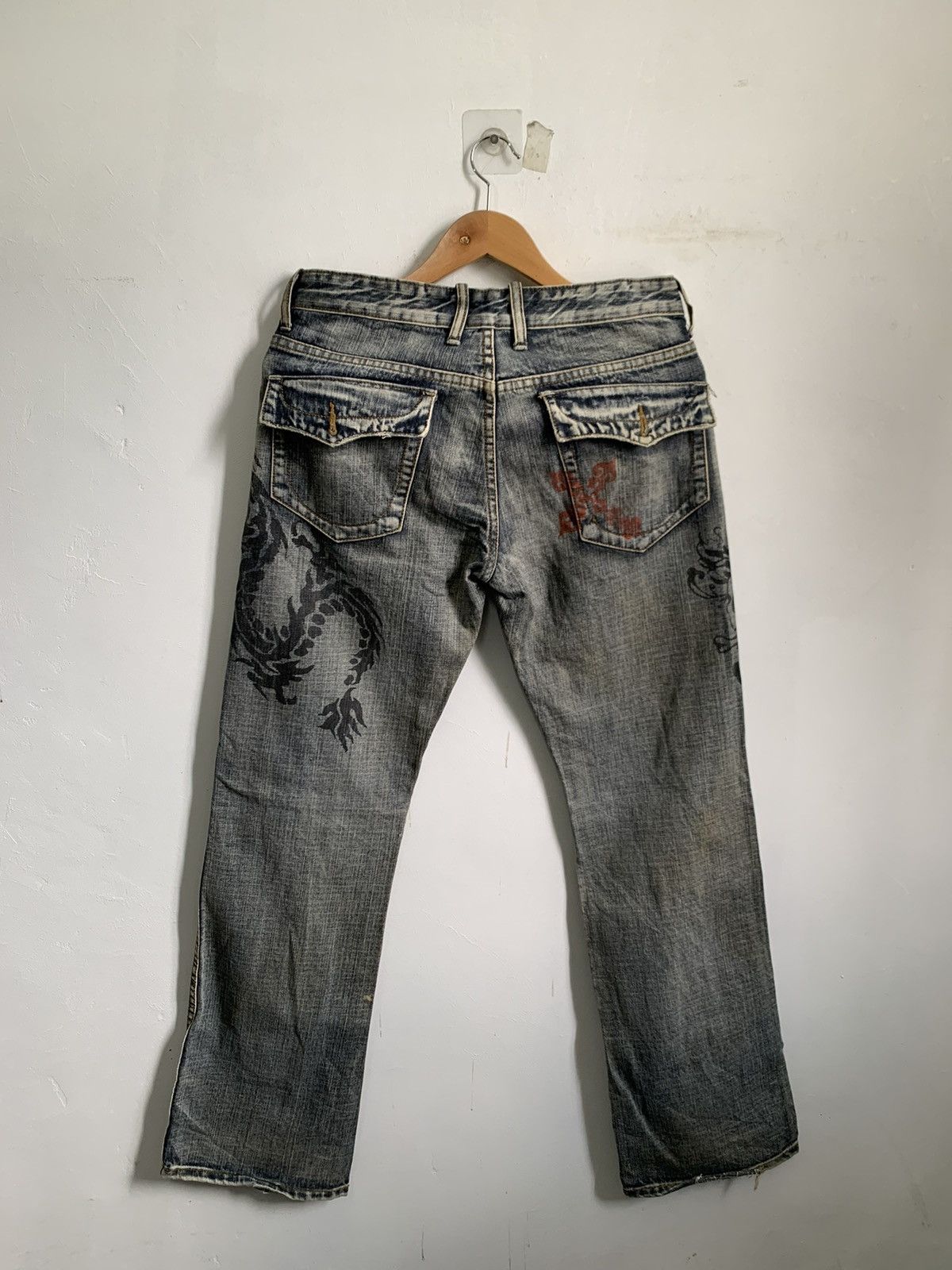semanticdesign Semantic Design Flare Distressed Jeans Denim Mix8 Size US 32 / EU 48 - 2 Thumbnail