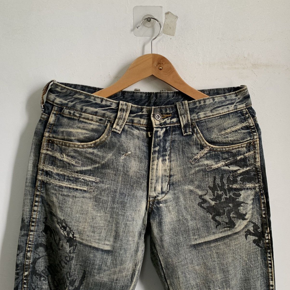 semanticdesign Semantic Design Flare Distressed Jeans Denim Mix8 Size US 32 / EU 48 - 3 Thumbnail