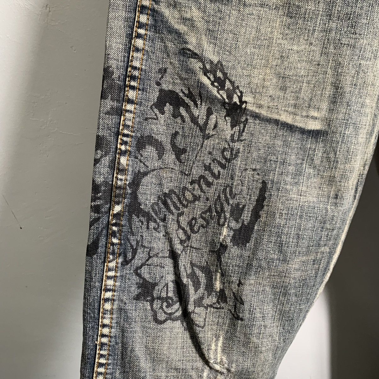 semanticdesign Semantic Design Flare Distressed Jeans Denim Mix8 Size US 32 / EU 48 - 4 Thumbnail