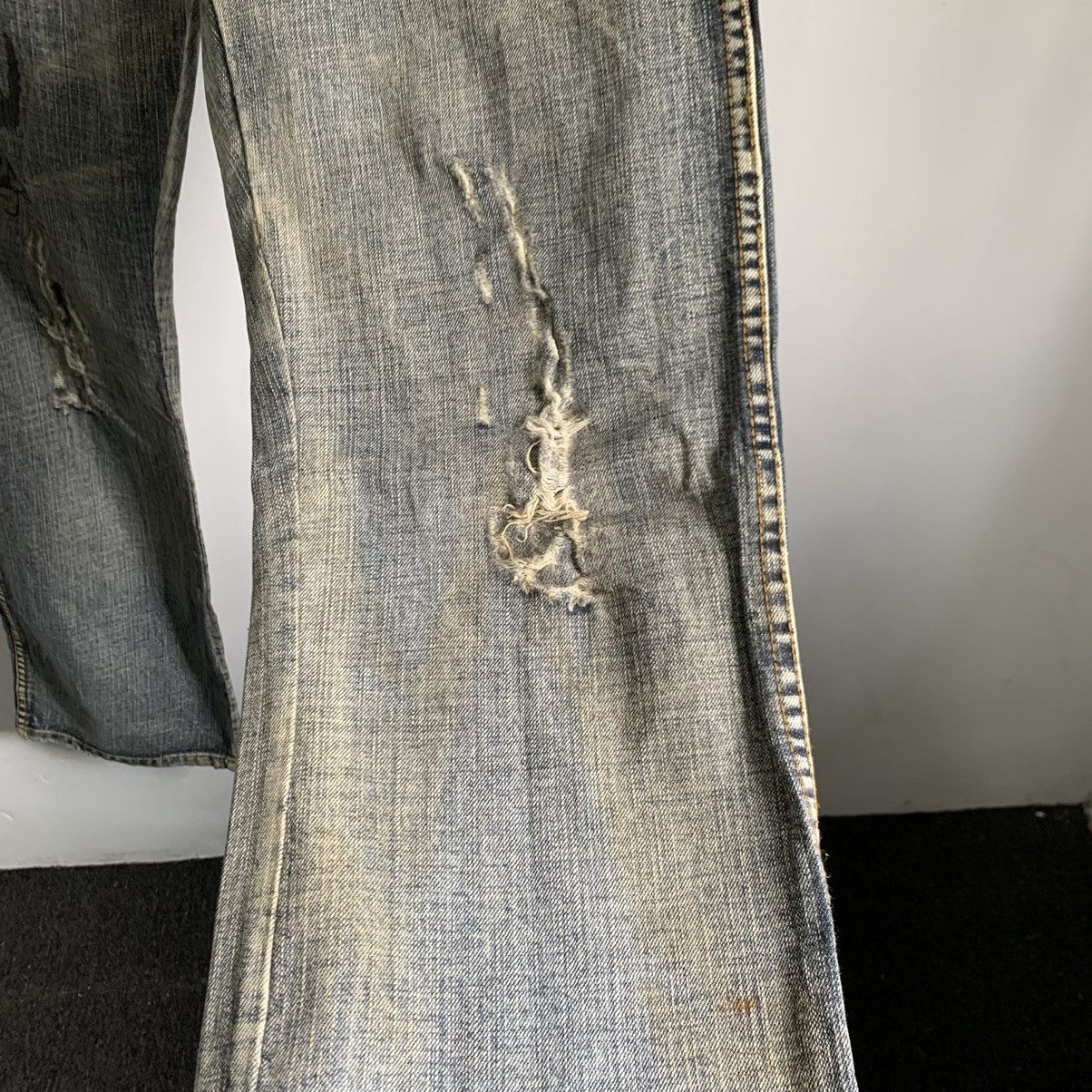 semanticdesign Semantic Design Flare Distressed Jeans Denim Mix8 Size US 32 / EU 48 - 6 Thumbnail