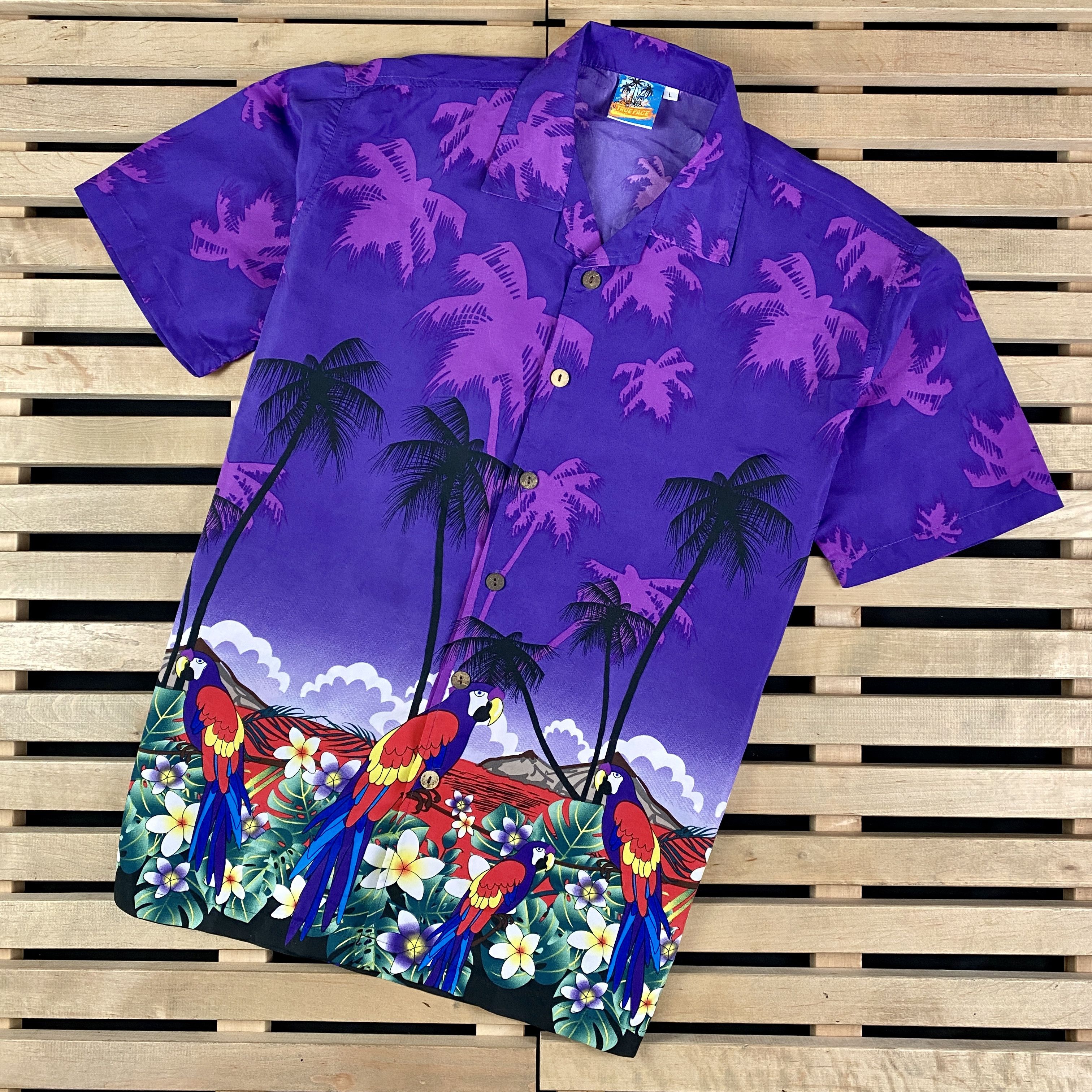 Vintage Mens Vintage Hawaiian Shirt Size L Crazy Size US L / EU 52-54 / 3 - 1 Thumbnail