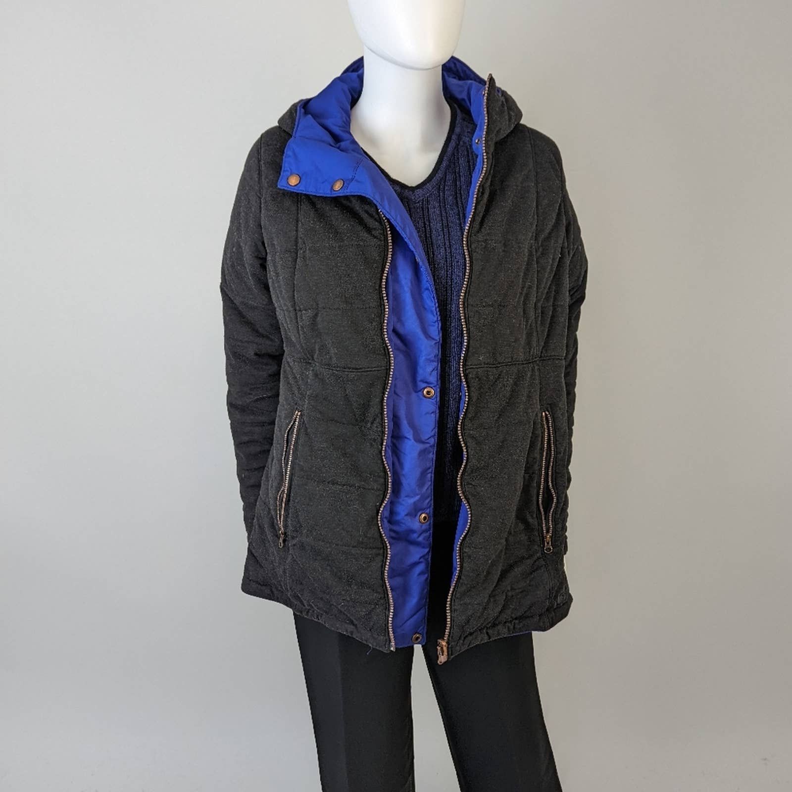 REI Co-op Gilet femme grand duvet noir matelassé fermeture éclair