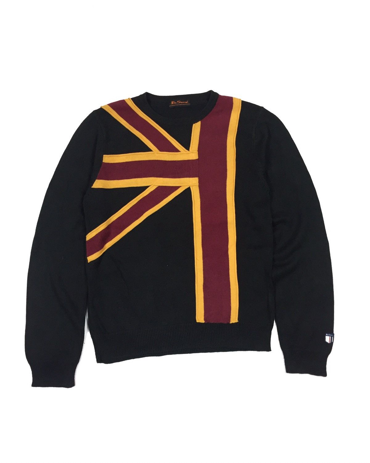 Rare!Ben Sherman knitted union jack crewneck sweatshirt