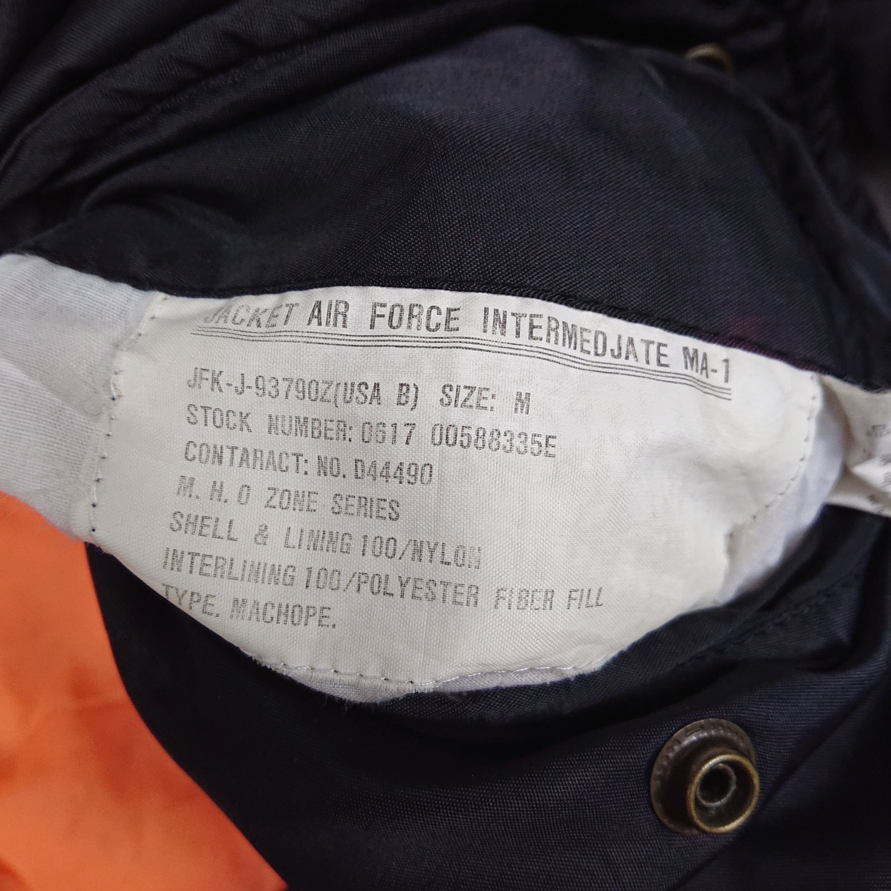 Other Vintage Jacket Black Intermediate MA-1 Air Force Size US L / EU 52-54 / 3 - 8 Thumbnail