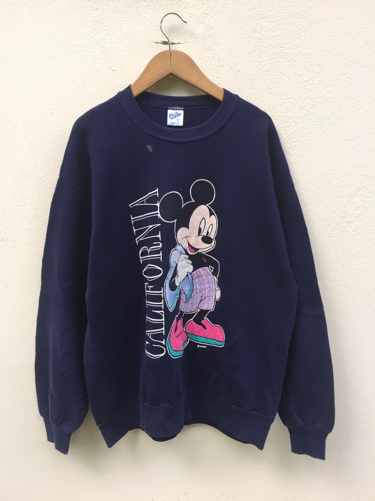 Disney × Velva Sheen × Vintage Vintage Mickey Mouse California crewneck pullover Size US L / EU 52-54 / 3 - 1 Thumbnail