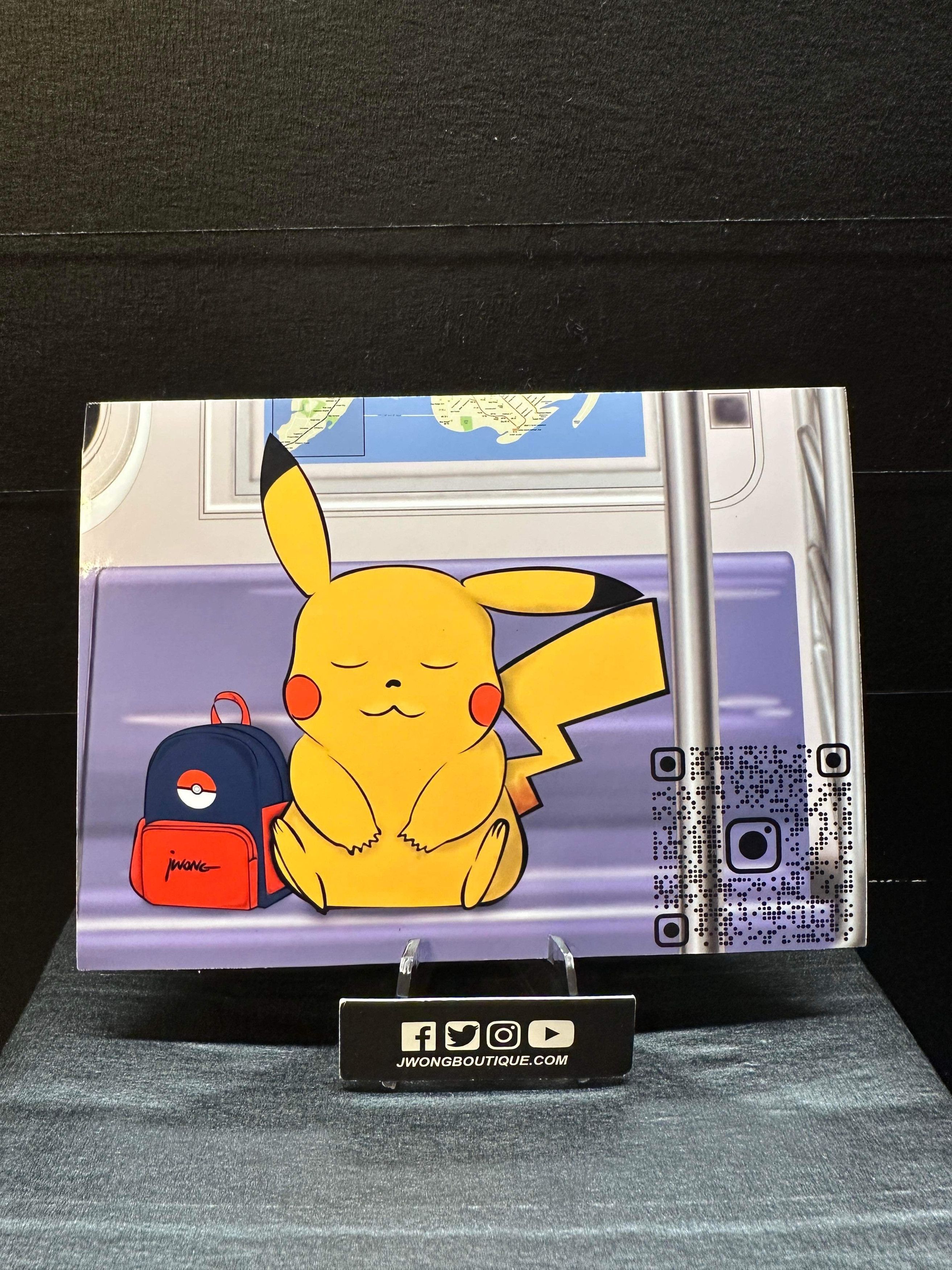 Other 2022 Jwong Boutique Pikachu Sleeping On NYC MTA Sticker Size ONE SIZE - 1 Preview
