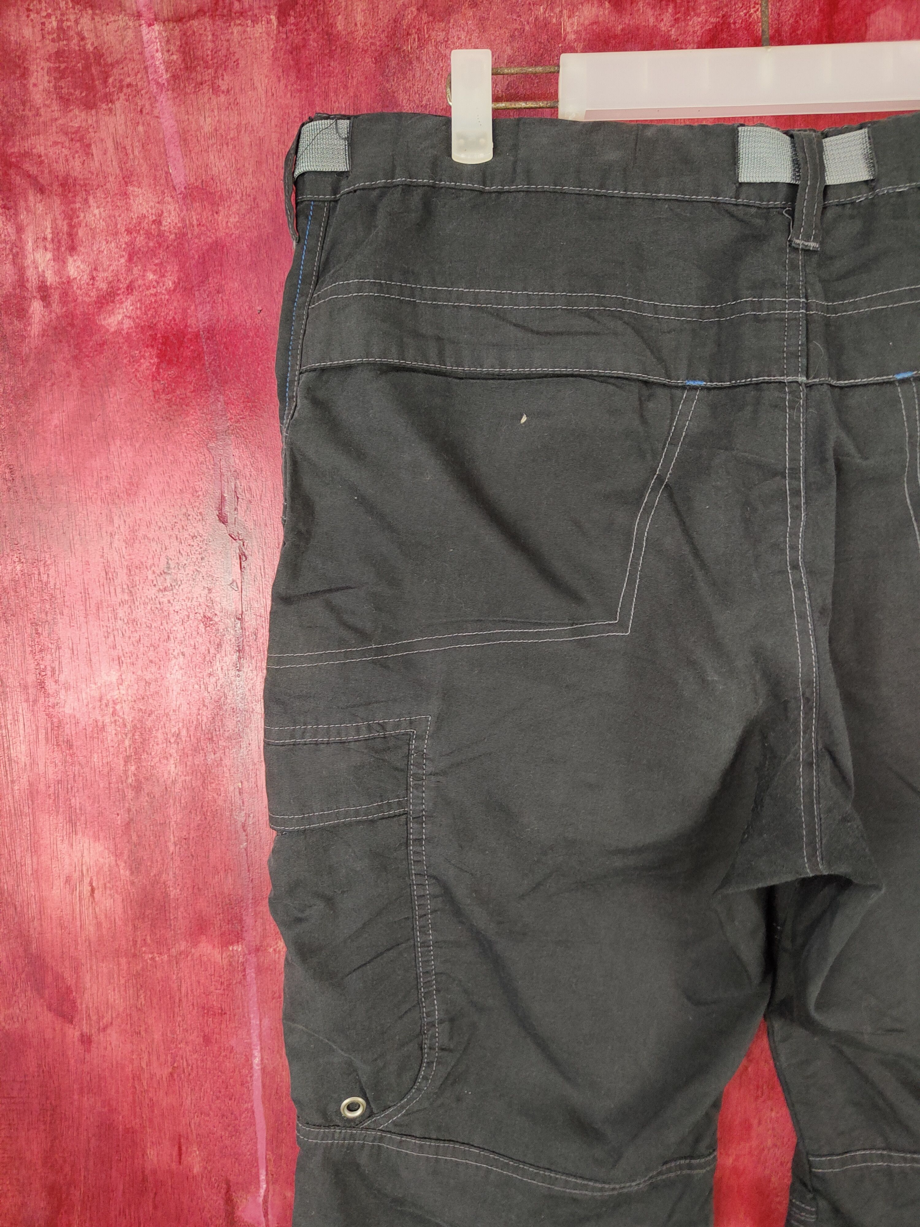 Japanese Brand × Vintage Japanese Brand Black Multi Pocket Tactical Cargo Pants #S498 Size US 35 - 8 Thumbnail