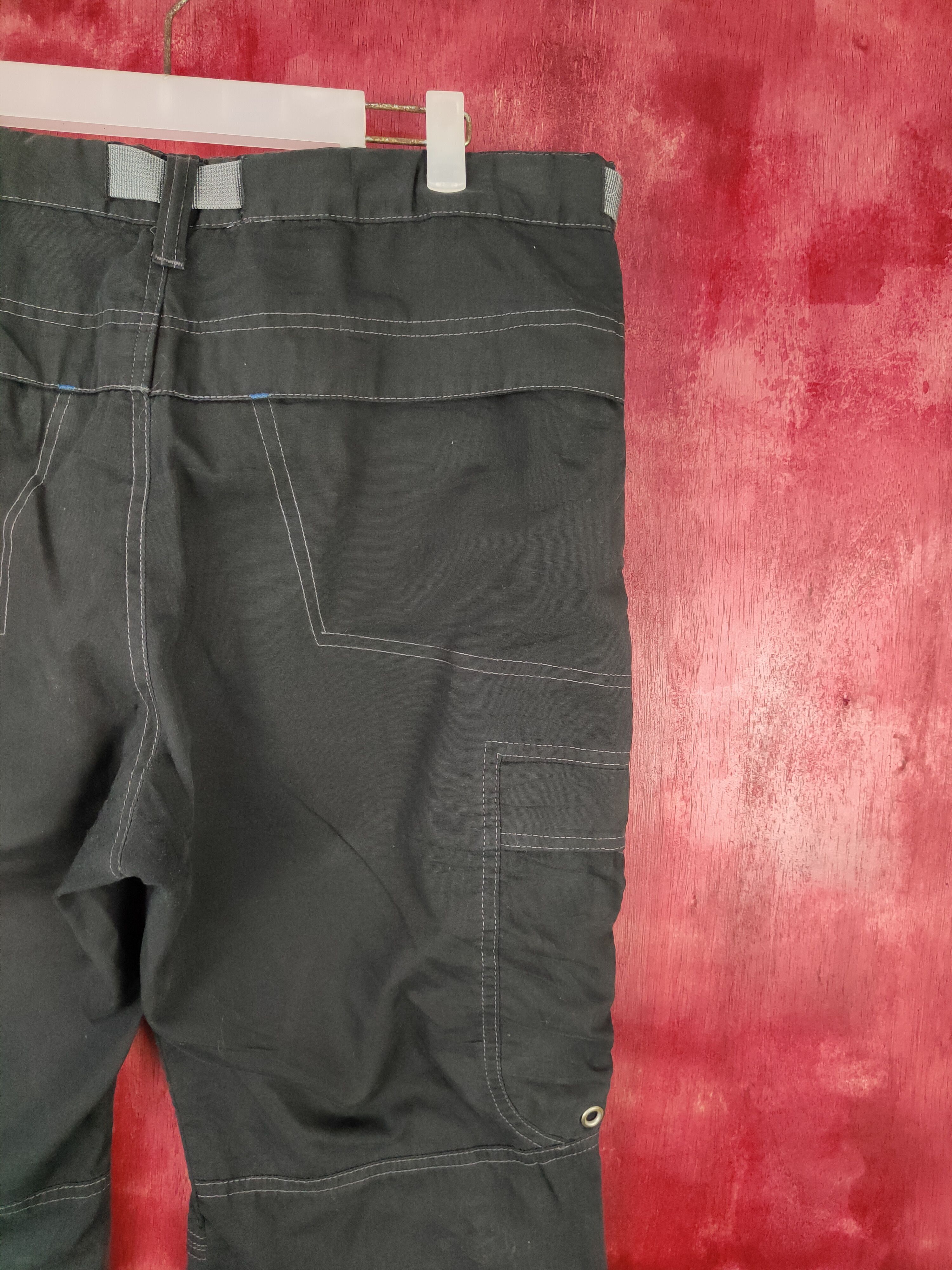 Japanese Brand × Vintage Japanese Brand Black Multi Pocket Tactical Cargo Pants #S498 Size US 35 - 10 Thumbnail
