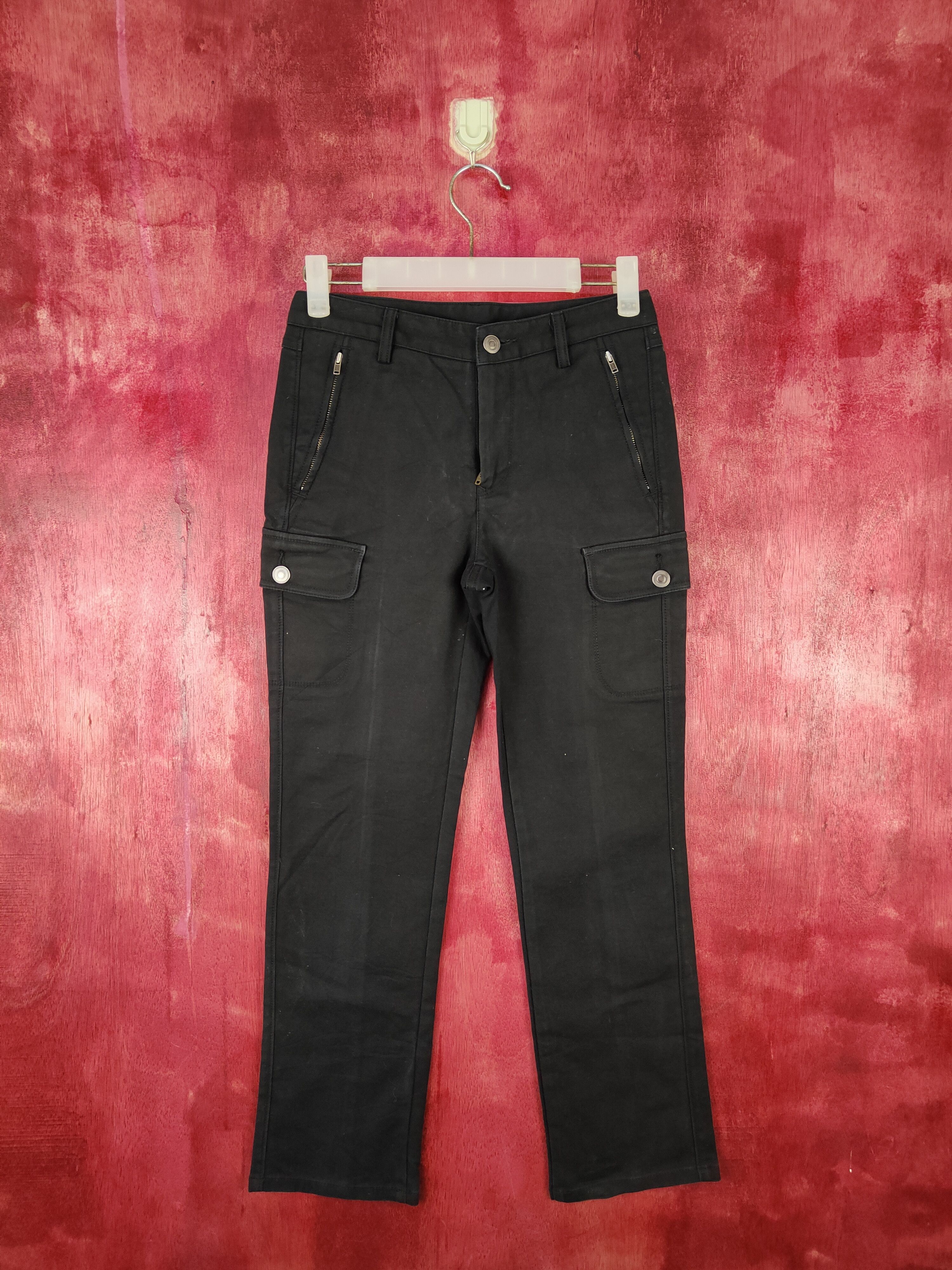 Uniqlo Black Multi Pocket Tactical Cargo Pants #S496