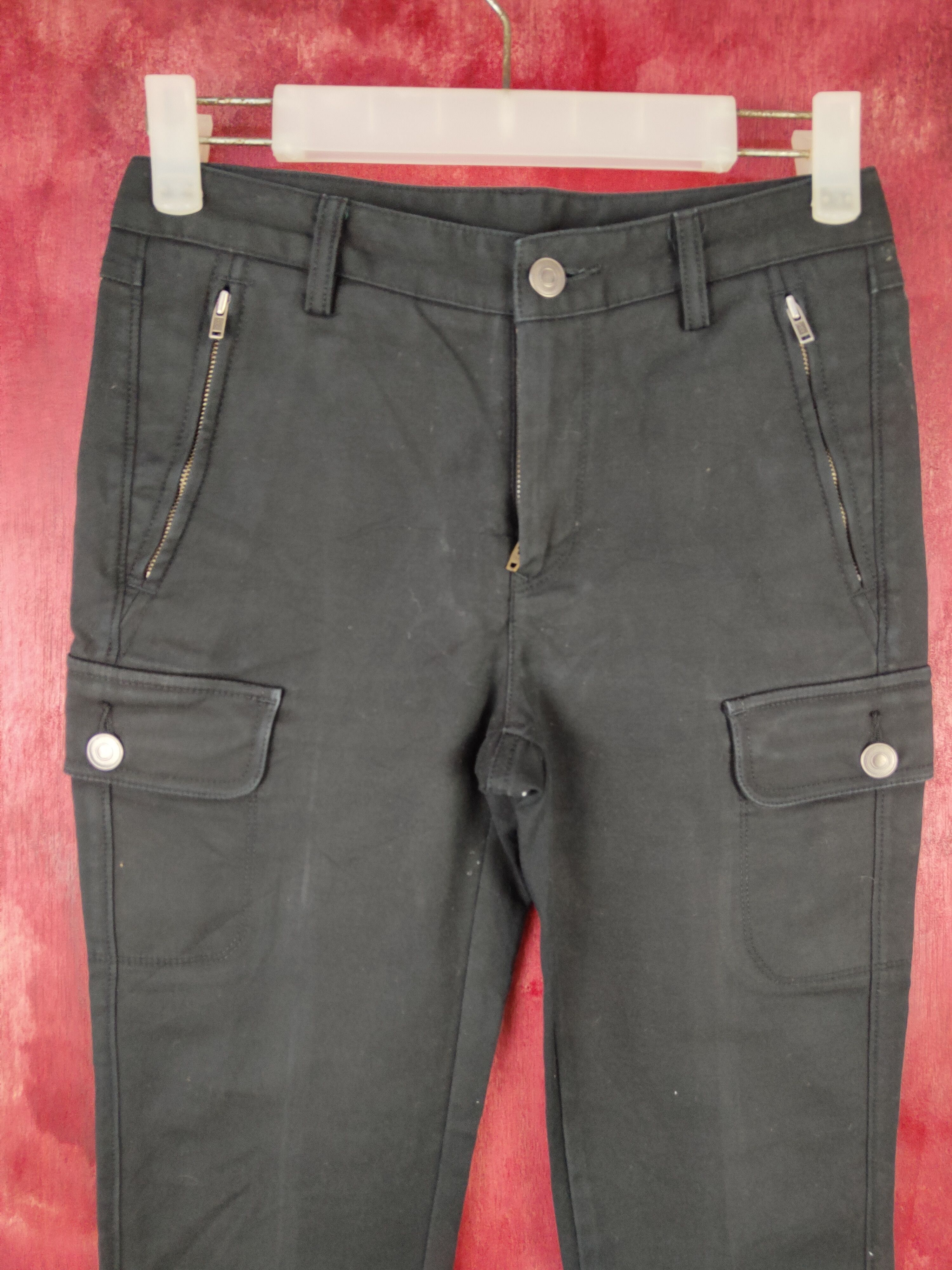 Japanese Brand × Uniqlo Uniqlo Black Multi Pocket Tactical Cargo Pants #S496 Size 26" / US 2 / IT 38 - 2 Thumbnail