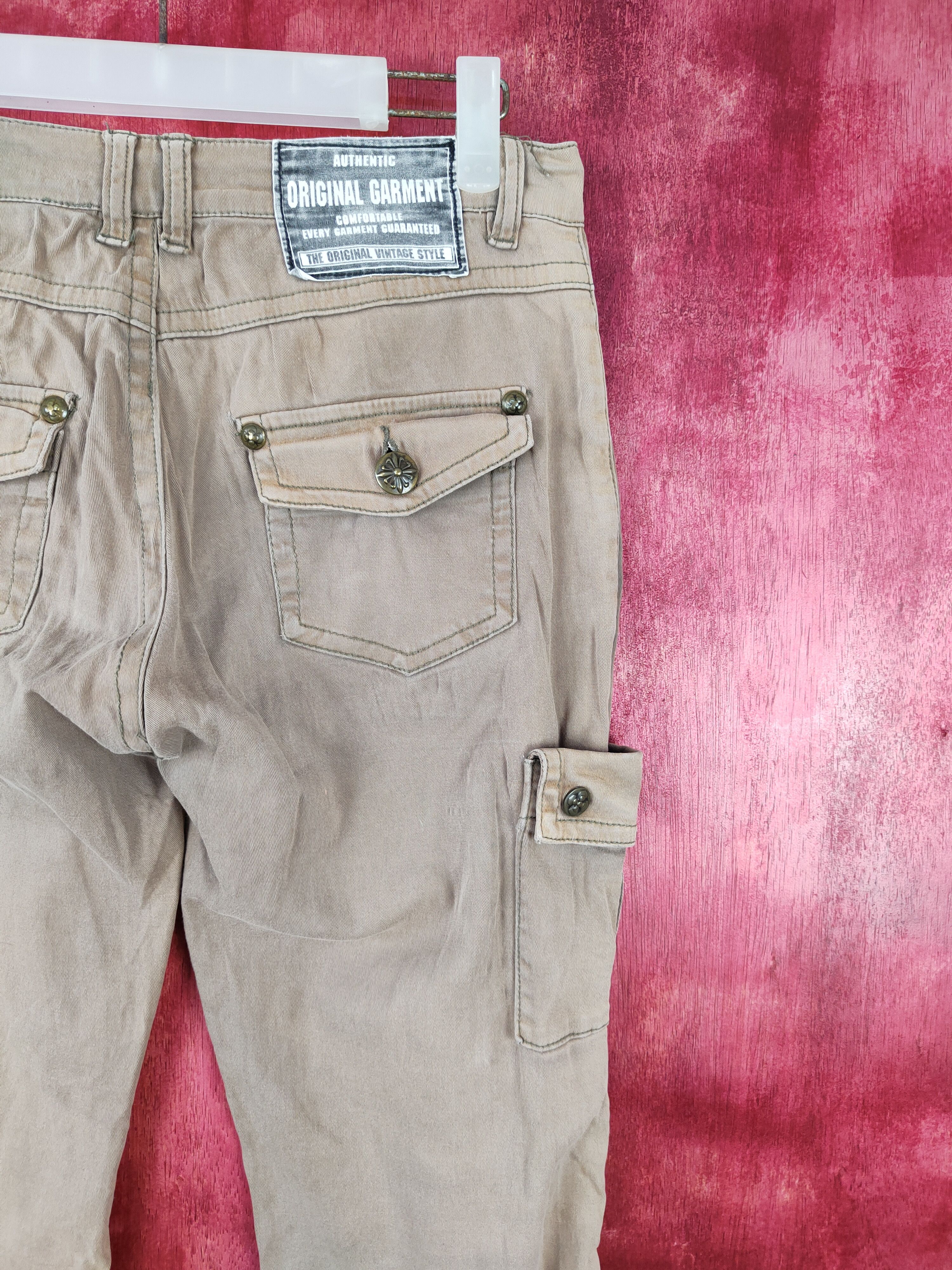 Japanese Brand × Vintage The Vintage Standard Faded Multi Pocket Cargo Pants #S494 Size 29" - 10 Thumbnail