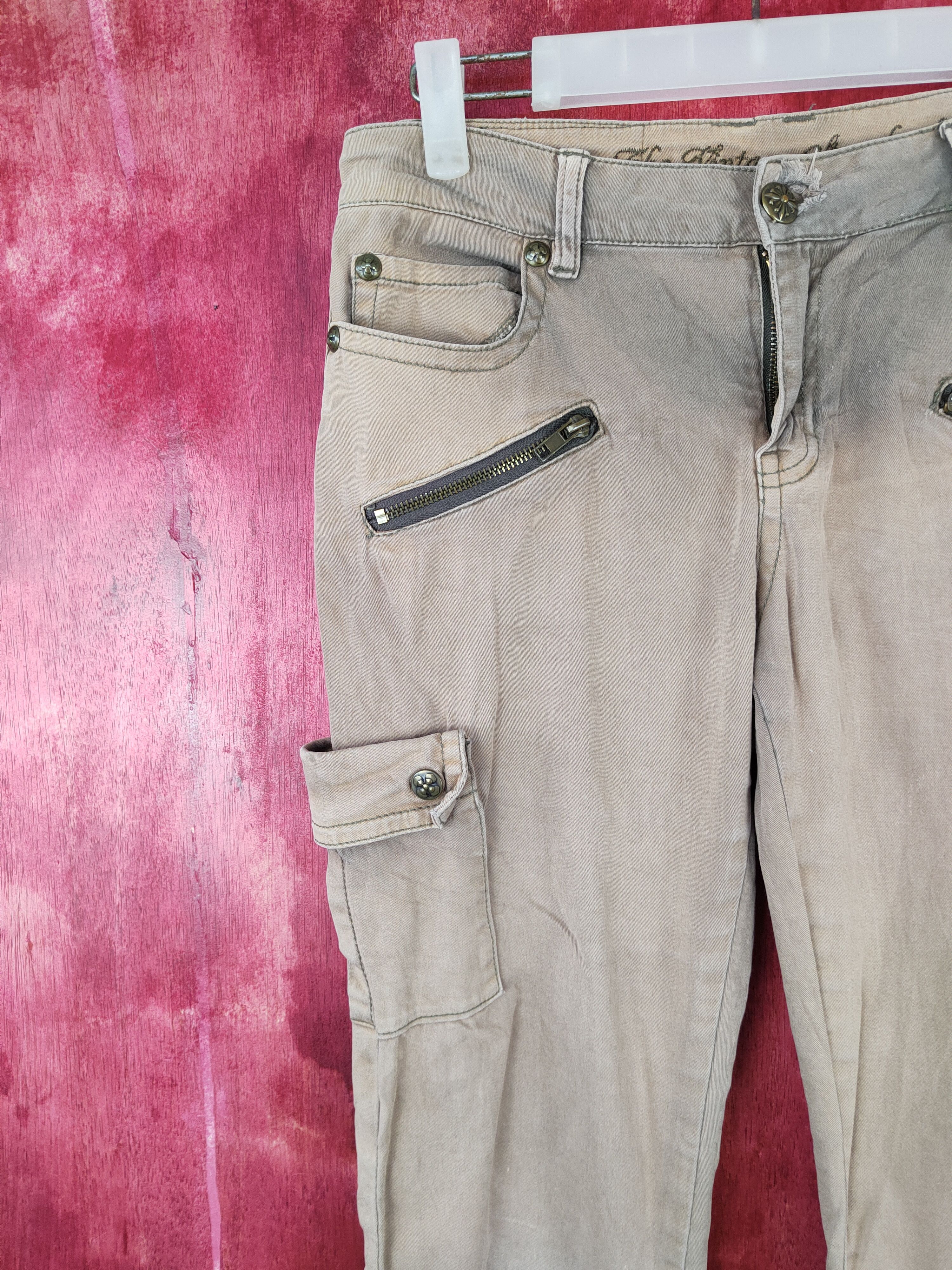 Japanese Brand × Vintage The Vintage Standard Faded Multi Pocket Cargo Pants #S494 Size 29" - 3 Thumbnail