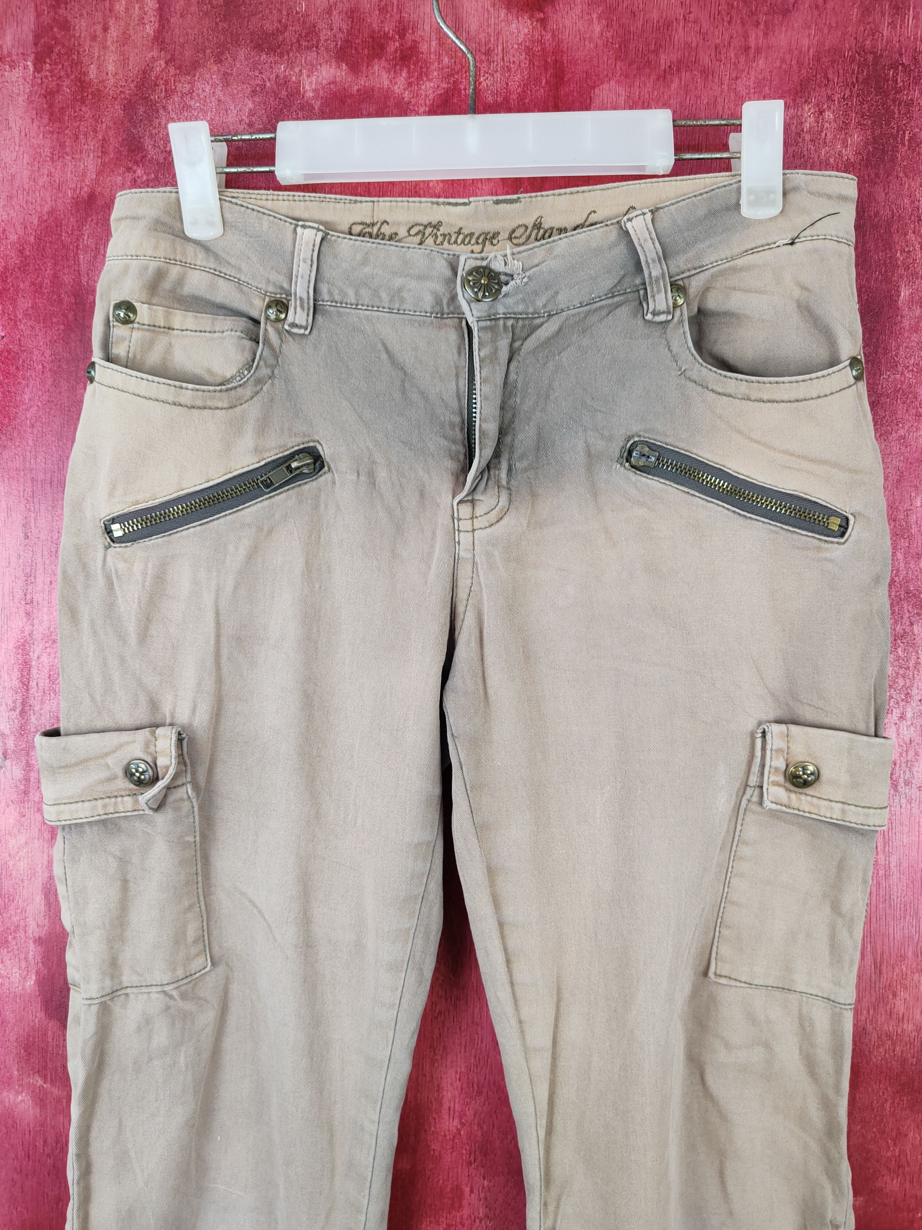 Japanese Brand × Vintage The Vintage Standard Faded Multi Pocket Cargo Pants #S494 Size 29" - 2 Thumbnail