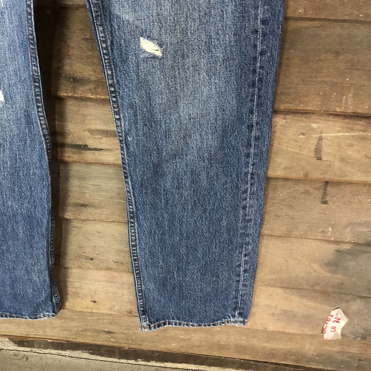 Tommy Jeans Tommy Blue Distressed patchwork Denim Pants #5127 Size 33" - 9 Thumbnail