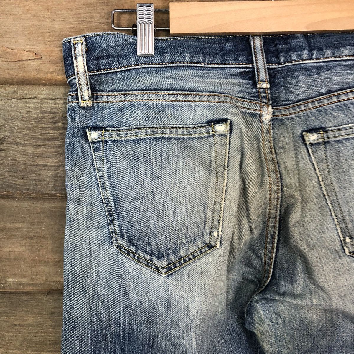 Edition Japan Uniqlo Japan faded Blue Distressed Denim Pants #5126 Size US 30 / EU 46 - 12 Thumbnail