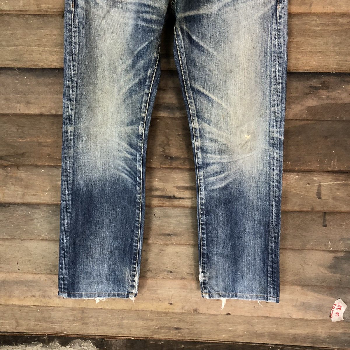 Edition Japan Uniqlo Japan faded Blue Distressed Denim Pants #5126 Size US 30 / EU 46 - 3 Thumbnail