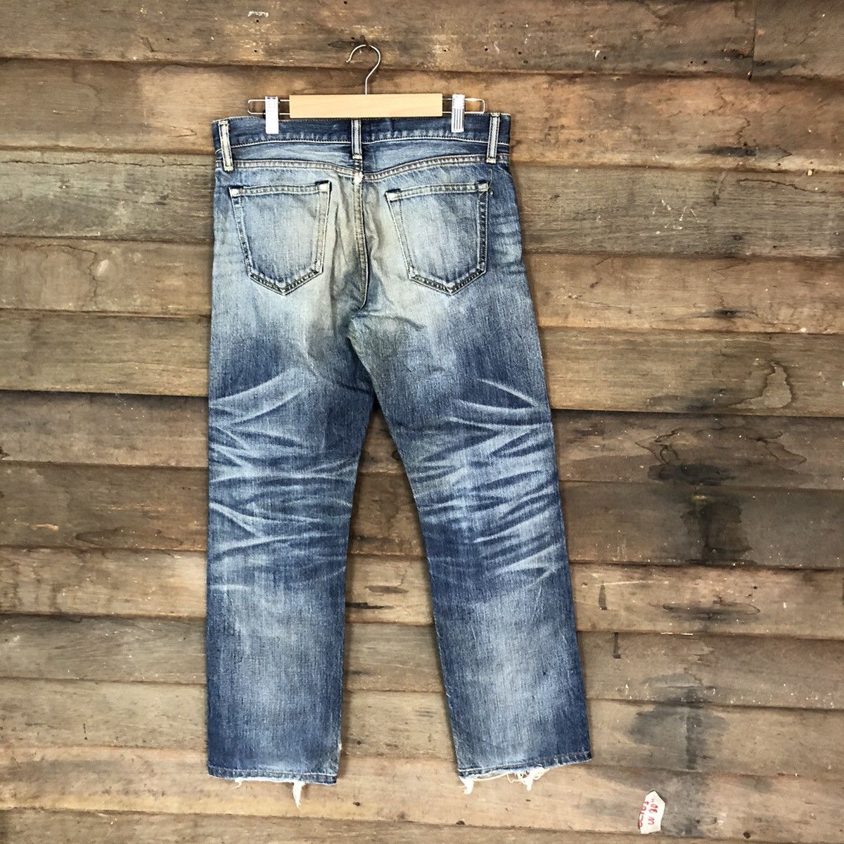 Edition Japan Uniqlo Japan faded Blue Distressed Denim Pants #5126 Size US 30 / EU 46 - 9 Thumbnail