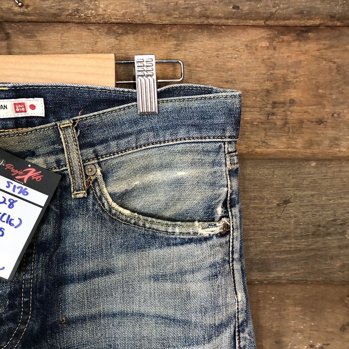Edition Japan Uniqlo Japan faded Blue Distressed Denim Pants #5126 Size US 30 / EU 46 - 5 Thumbnail