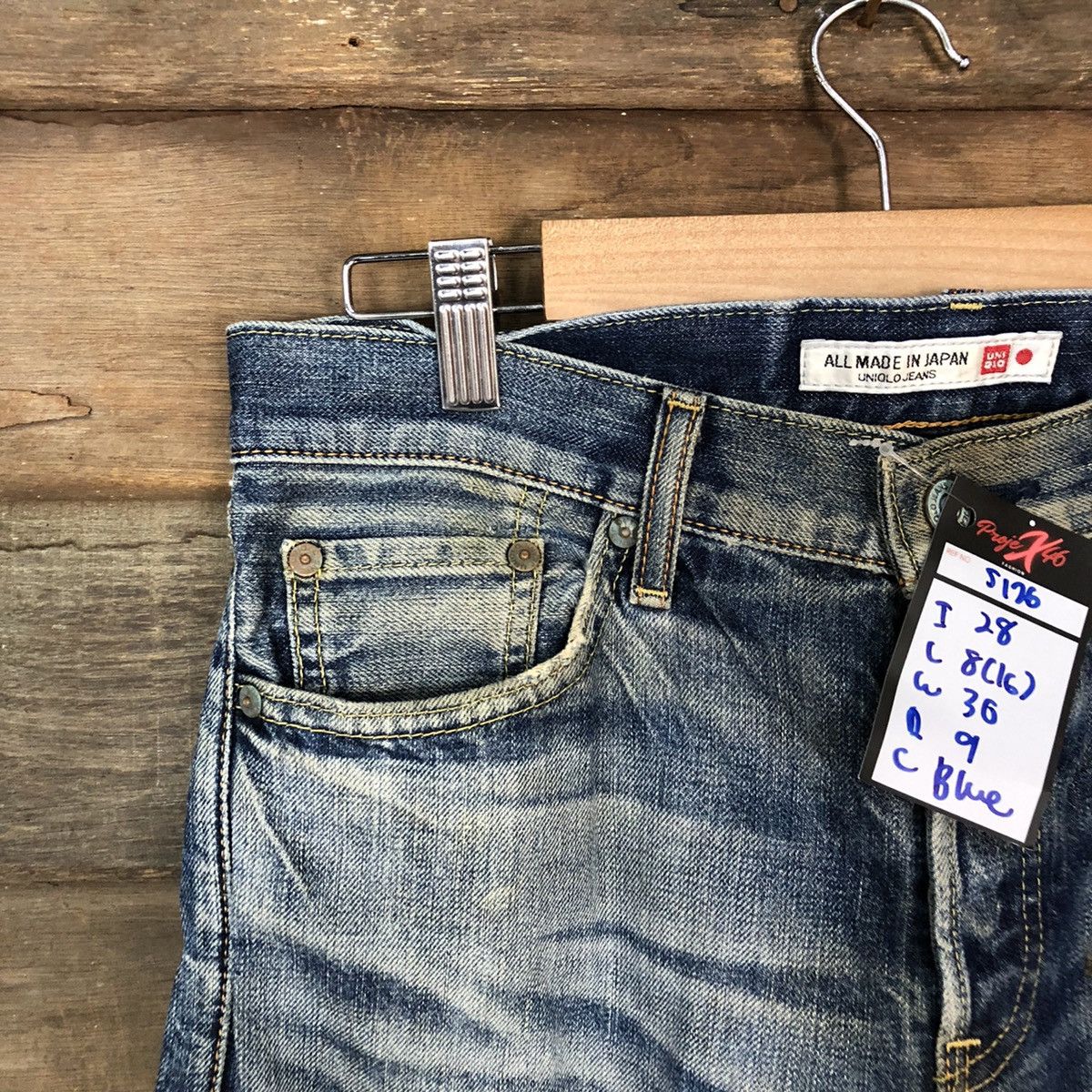 Edition Japan Uniqlo Japan faded Blue Distressed Denim Pants #5126 Size US 30 / EU 46 - 4 Thumbnail