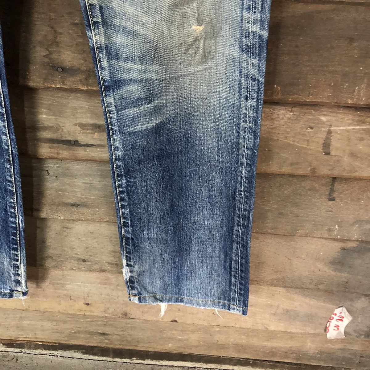Edition Japan Uniqlo Japan faded Blue Distressed Denim Pants #5126 Size US 30 / EU 46 - 7 Thumbnail