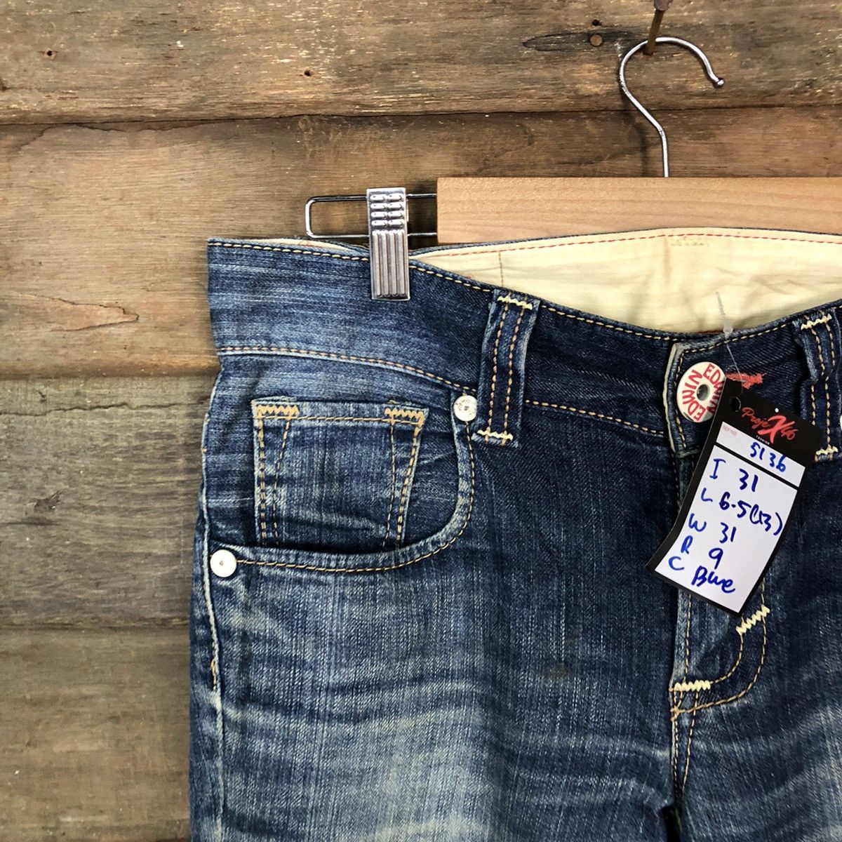 Edwin Edwin vintage Distressed Denim Pants #5136 Size 30" / US 8 / IT 44 - 4 Thumbnail