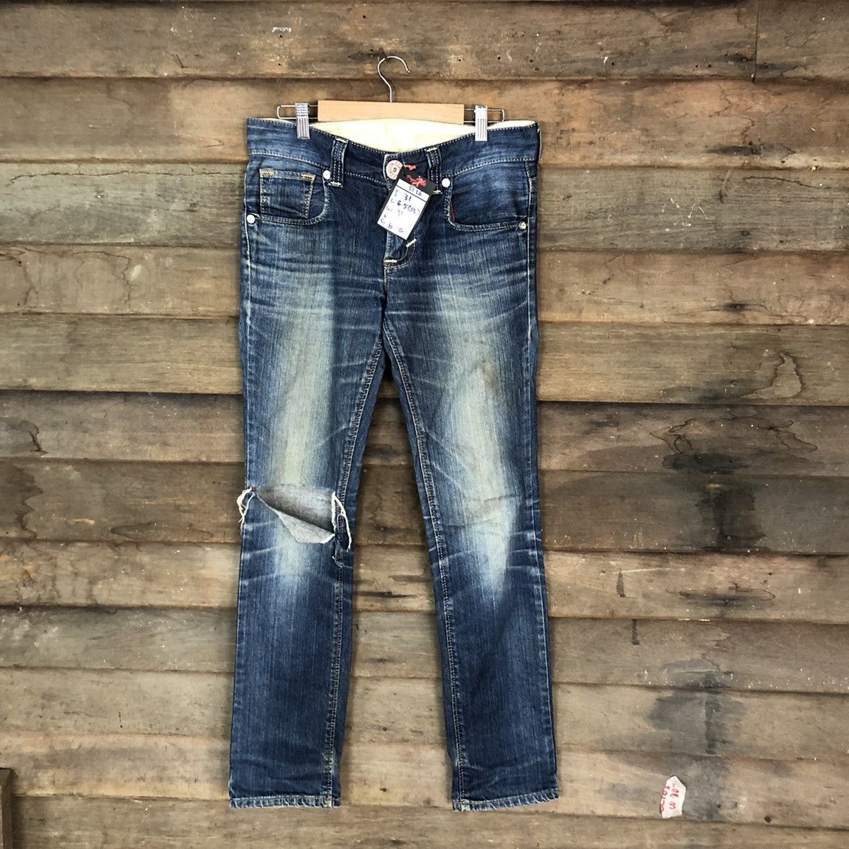 Edwin Edwin vintage Distressed Denim Pants #5136 Size 30" / US 8 / IT 44 - 1 Thumbnail