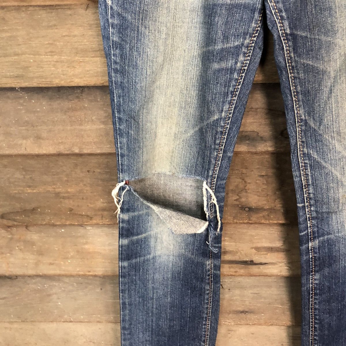 Edwin Edwin vintage Distressed Denim Pants #5136 Size 30" / US 8 / IT 44 - 6 Thumbnail
