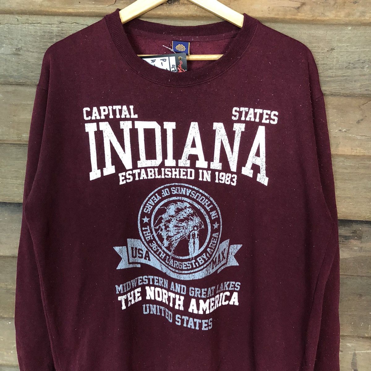 Other Zeky Indiana North America Maroon Sweashirt #4728 Size US L / EU 52-54 / 3 - 6 Thumbnail