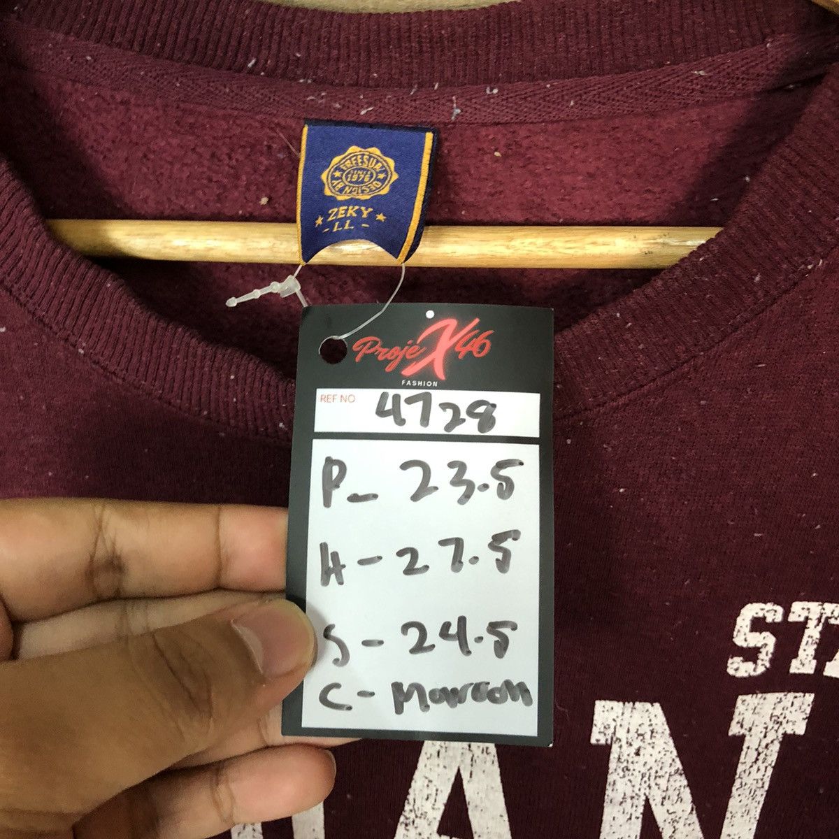 Other Zeky Indiana North America Maroon Sweashirt #4728 Size US L / EU 52-54 / 3 - 7 Thumbnail